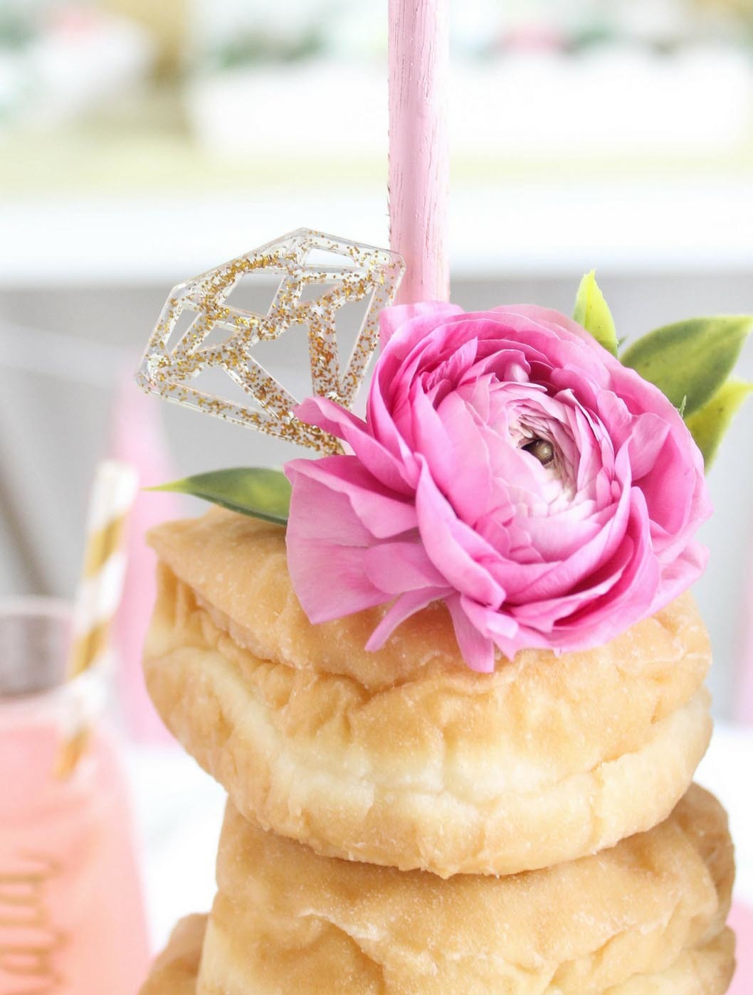 Glitz & Glaze Donut Bridal Shower Donut Flower Detail