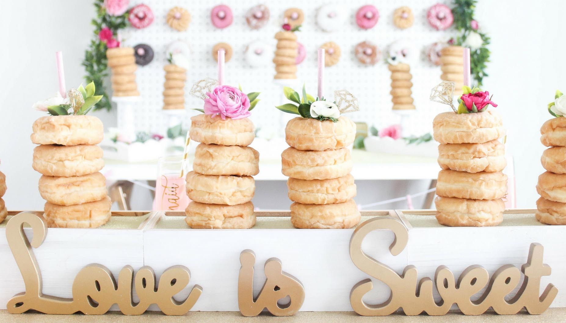 Glitz & Glaze Donut Bridal Shower Centerpiece
