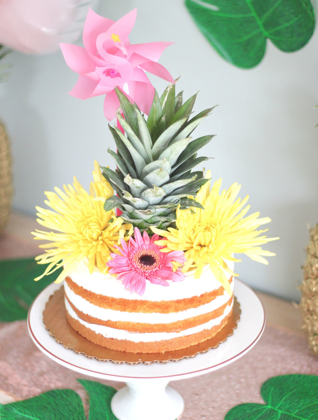 Pineapple Party Naked Cake