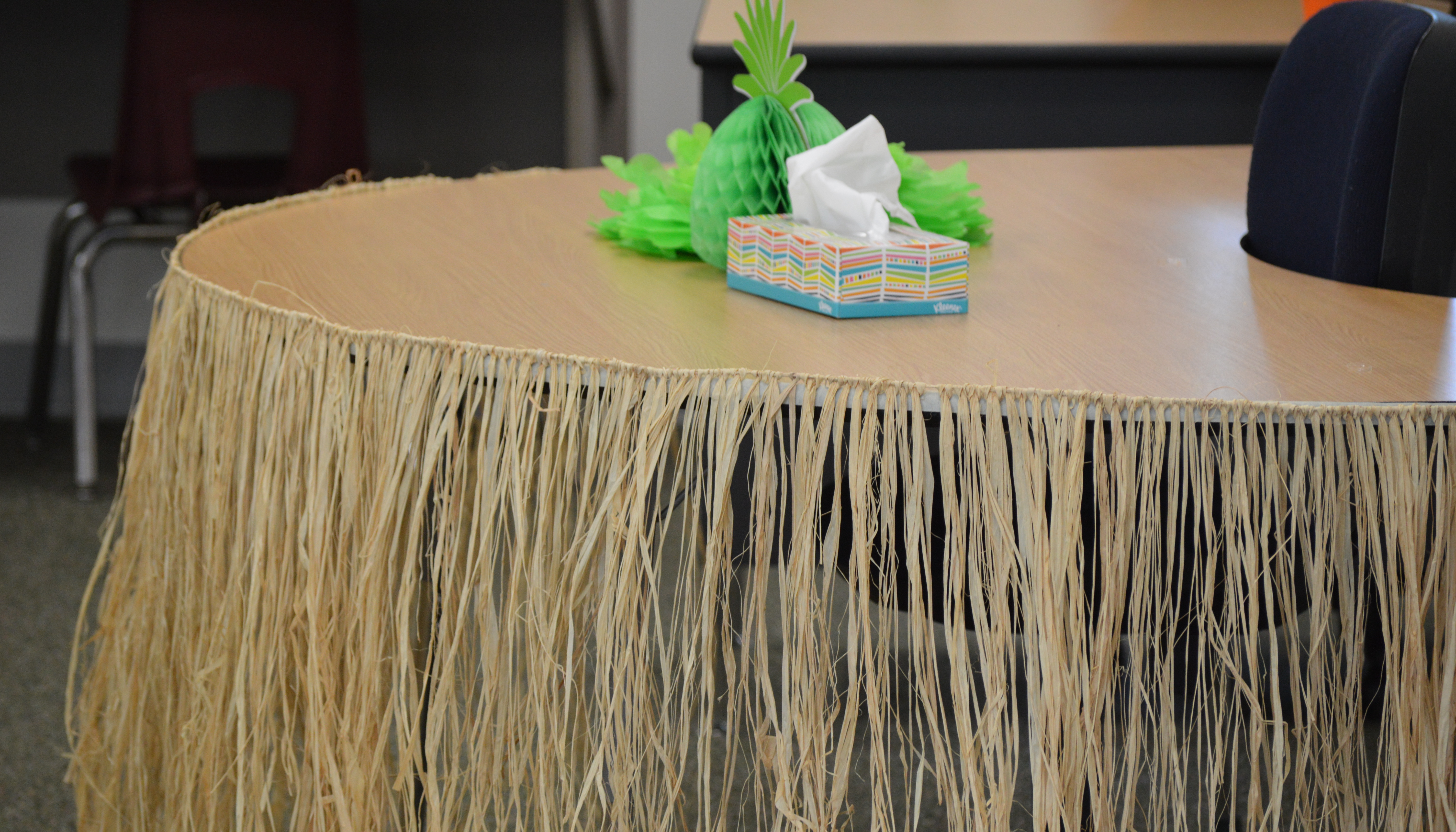 OTC Beachy room redo luau table