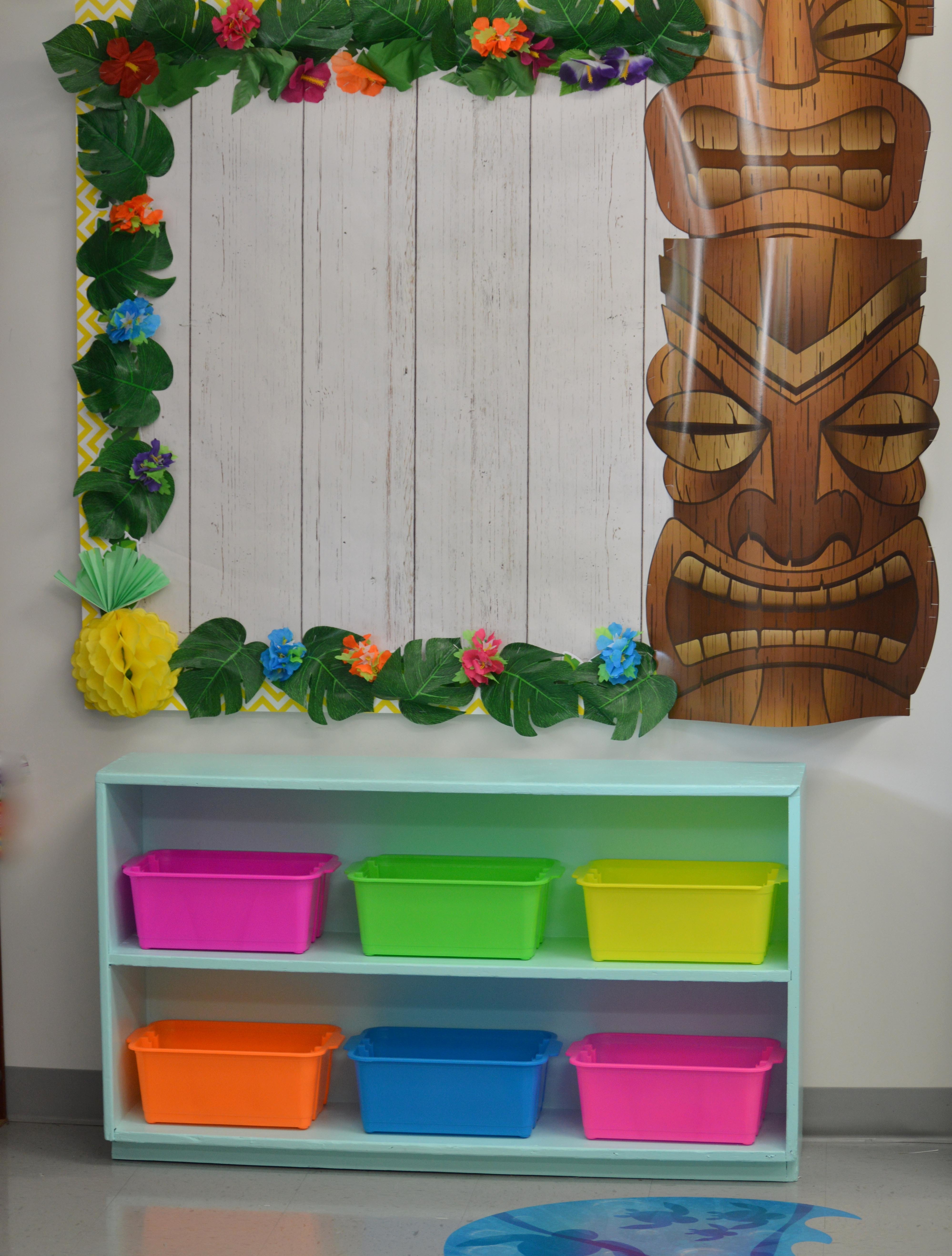 OTC beachy room redo storage ideas fro STEAM centers