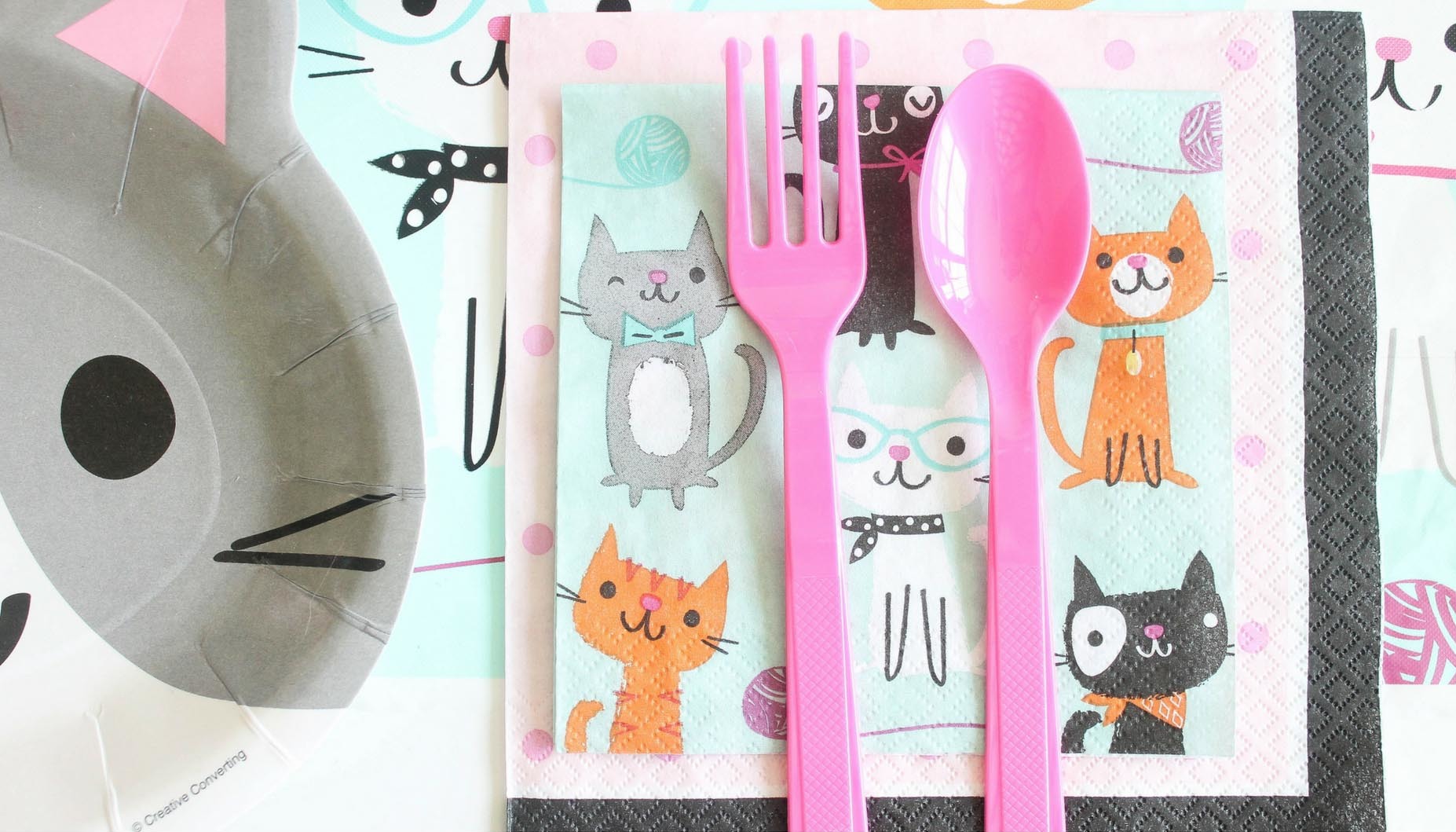 Purr-Fect Cat Party Cutlery