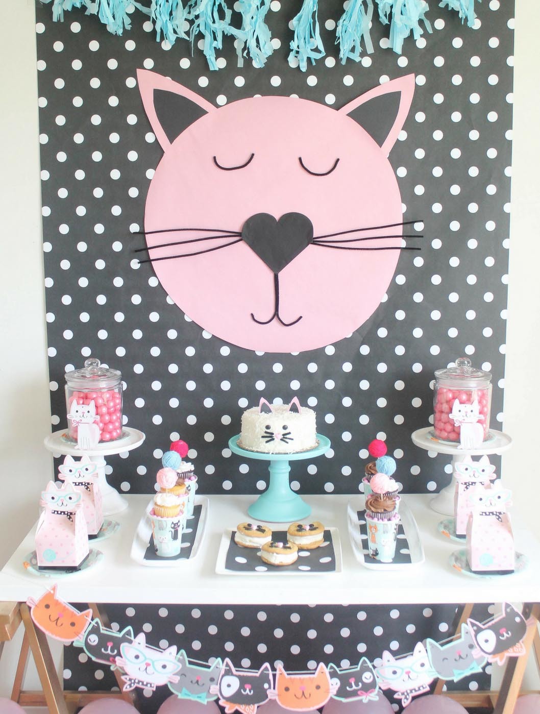 Purr-Fect Cat Party Full Dessert Bar