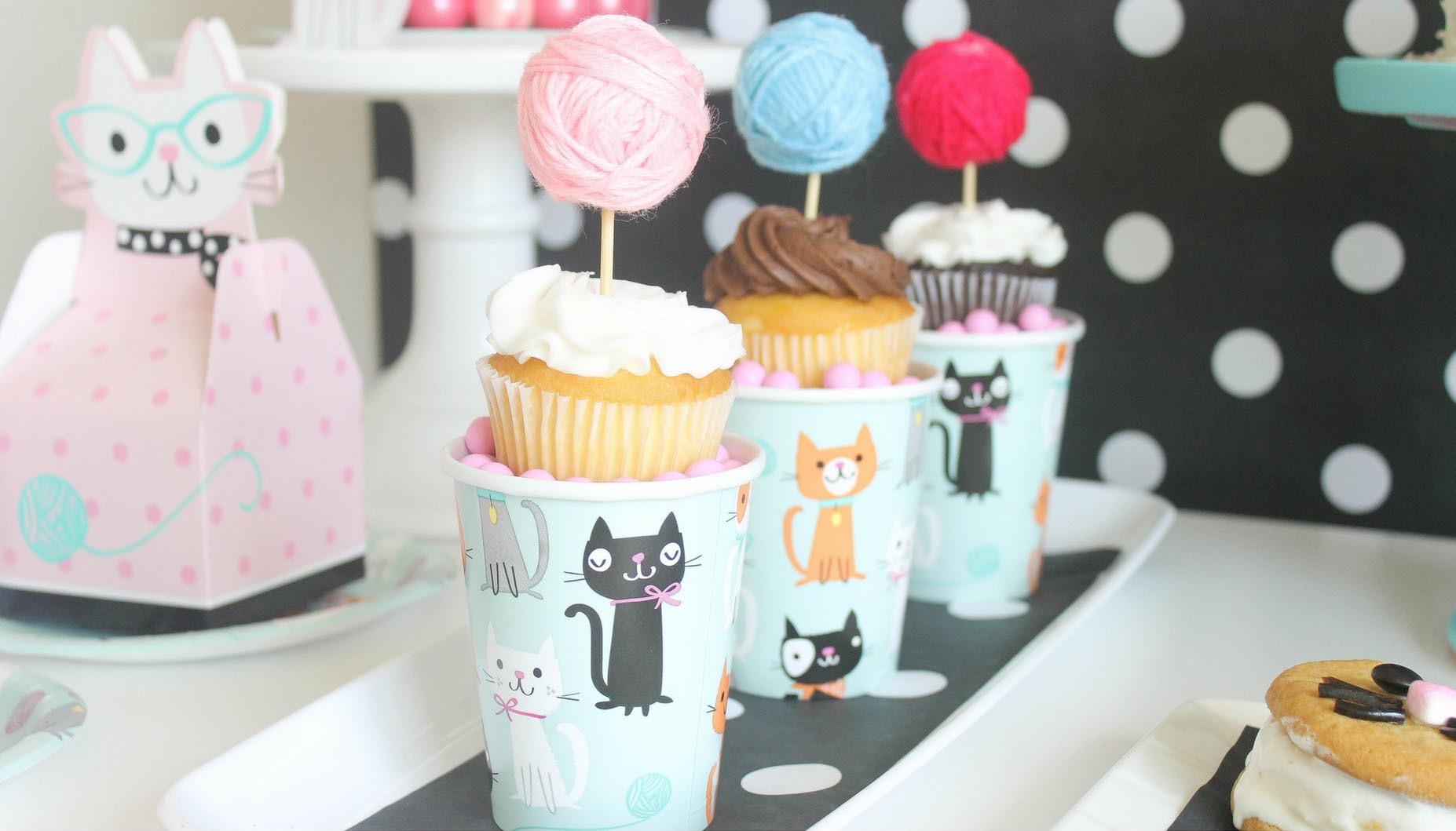 Purr-Fect Cat Party Cupcakes