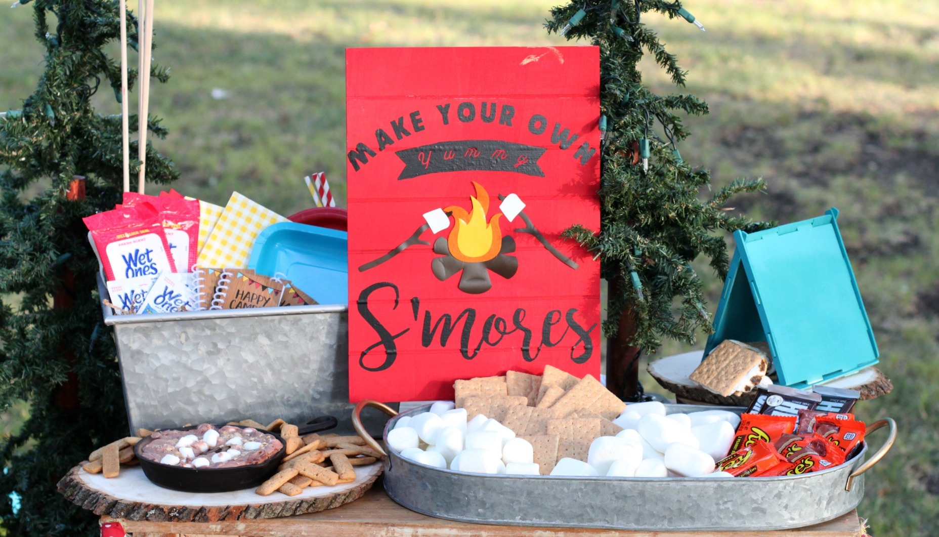 What's Your S'mores Name Game (1 S'mores Sign and 30 Name Tag Stickers),  S'mores Game Party Decoration, Birthday Game for Kids, Family Game-28