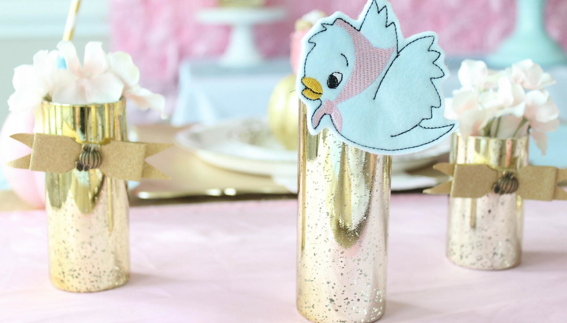 Cinderella's Royal Ball Birthday Party Gold Pillars