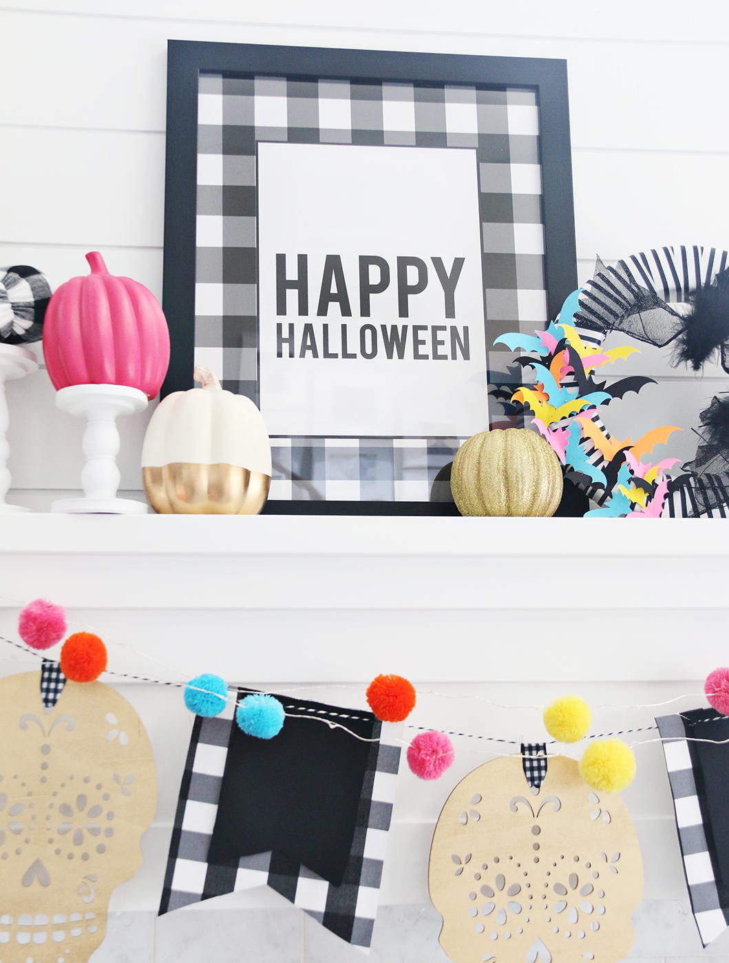Colorful Halloween Mantle