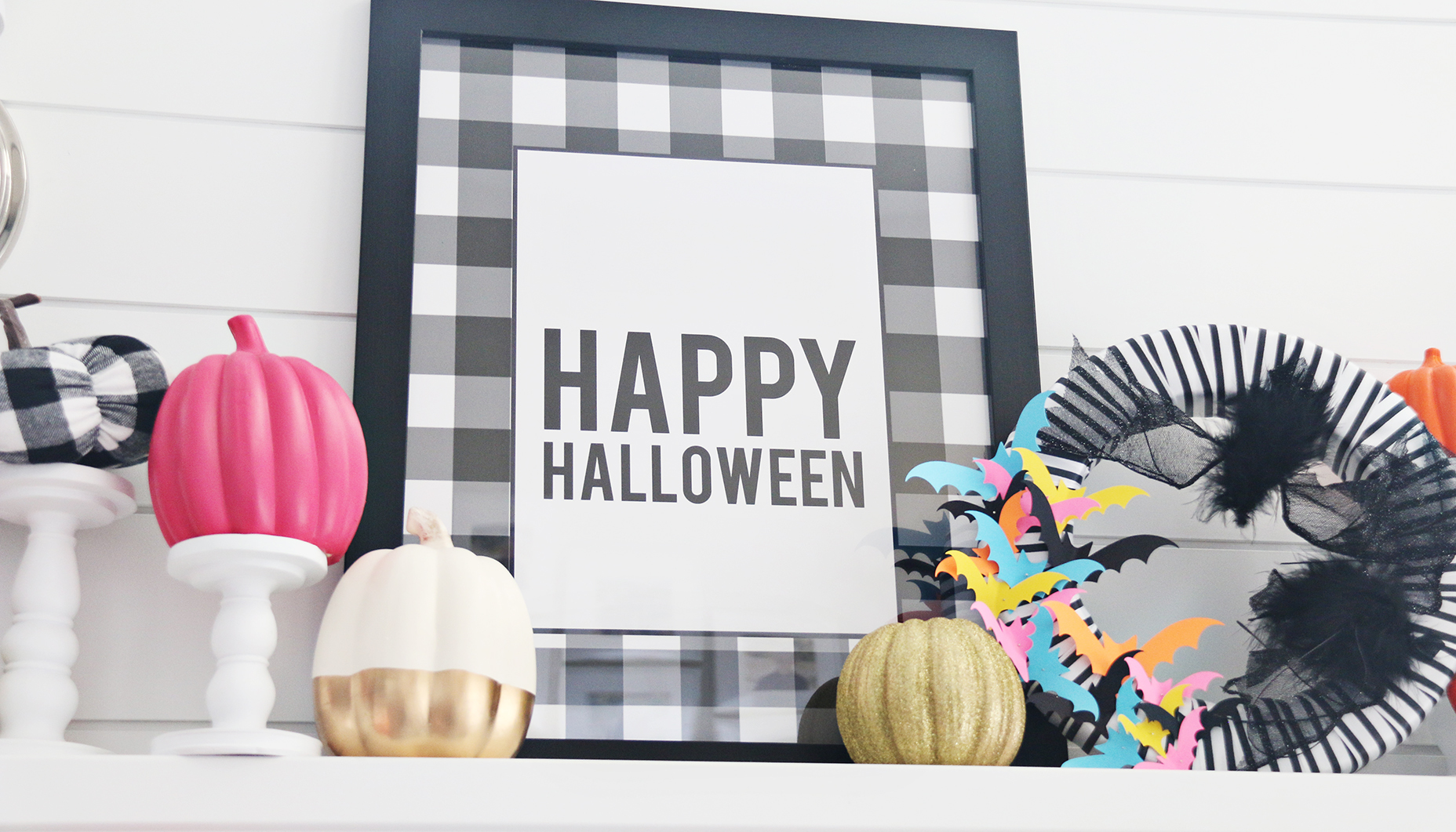 Colorful Halloween Mantle