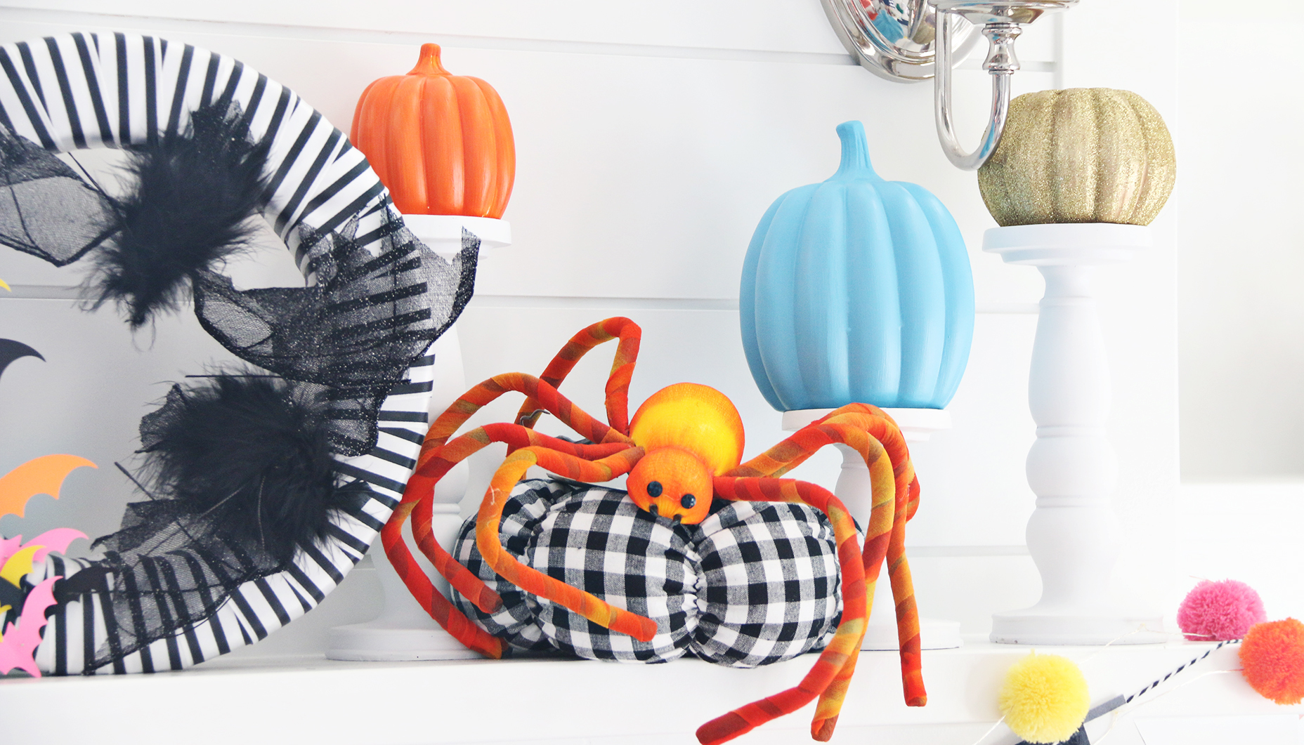 Colorful Halloween Mantle