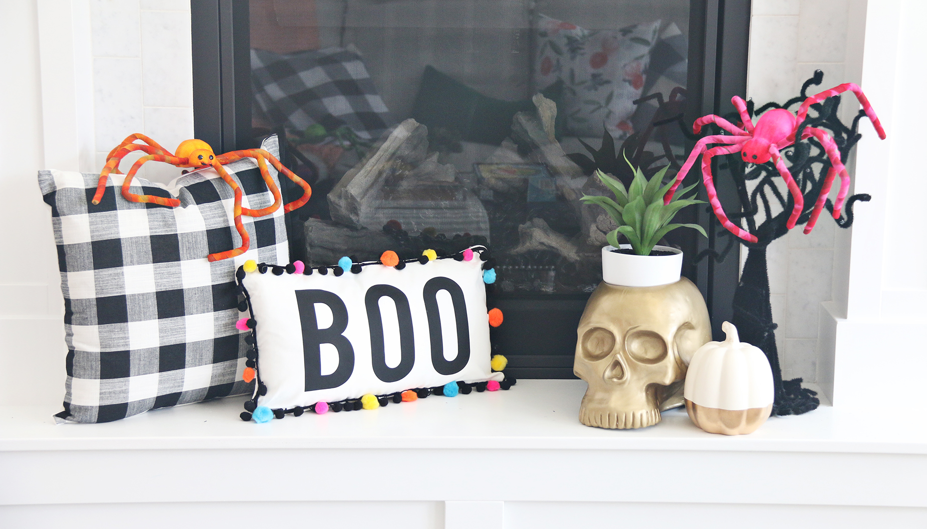 Colorful Halloween Mantle