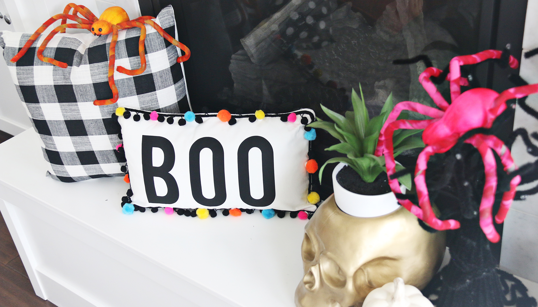 Colorful Halloween Mantle