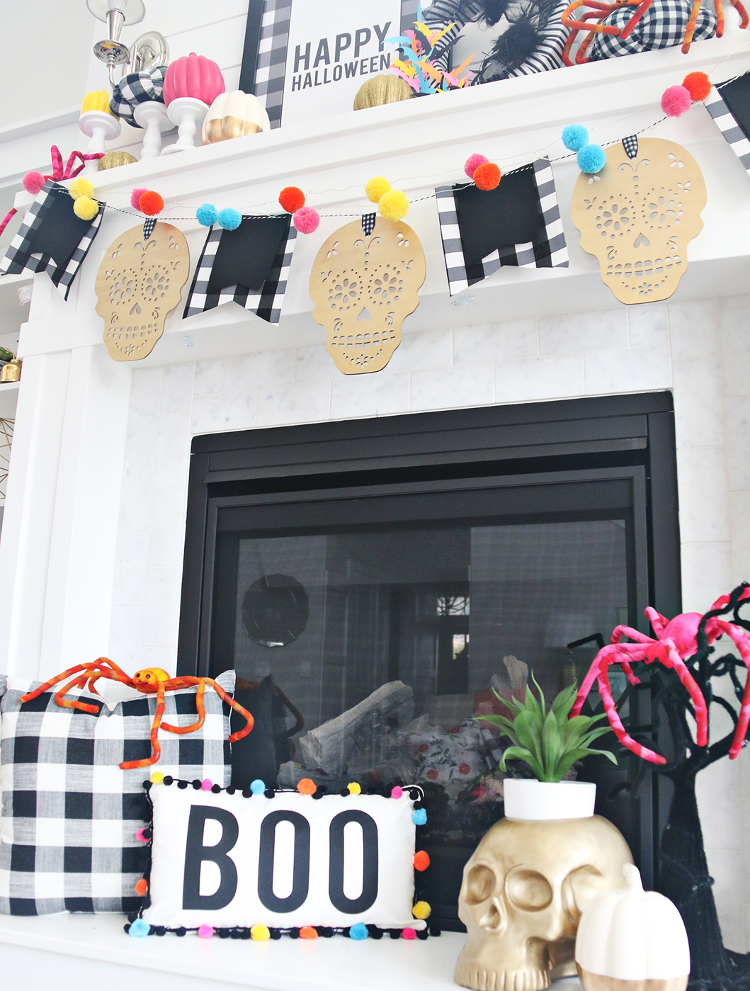 Colorful Halloween Mantle