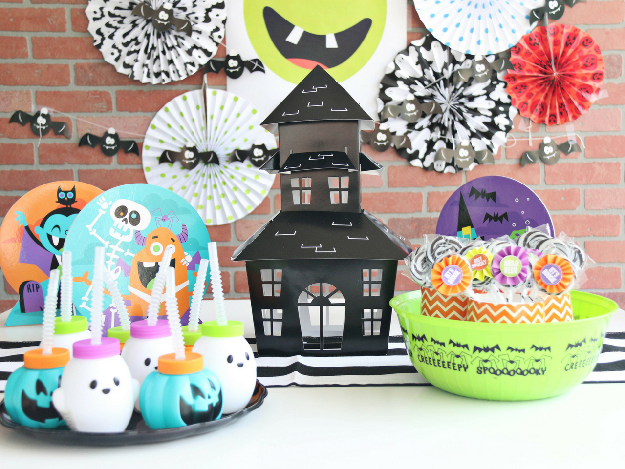 Goofy Ghouls Classroom Party table set up