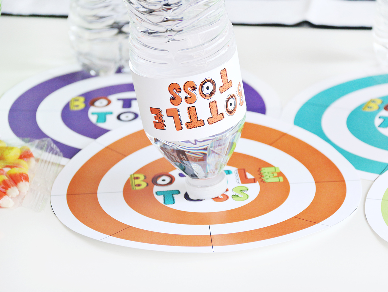 Goofy Ghouls Halloween Bottle Toss game for class party