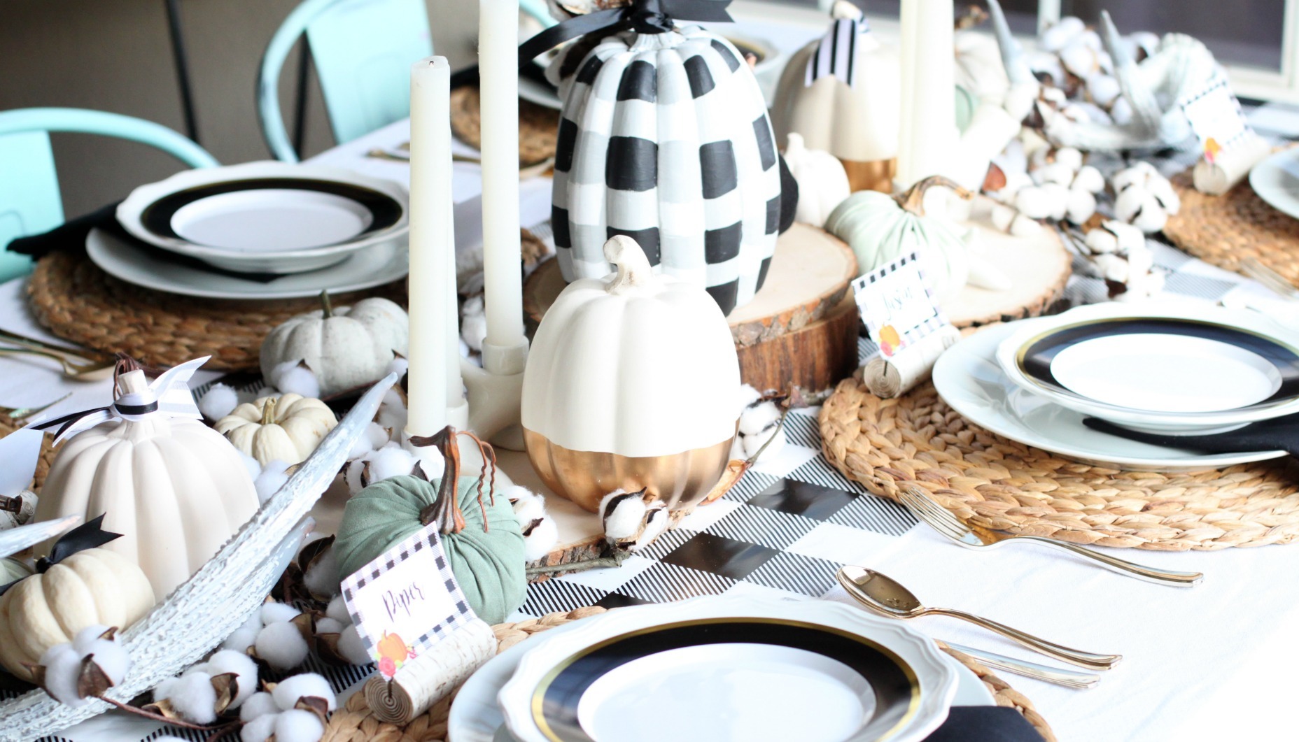 Buffalo Check Thanksgiving Place Setting