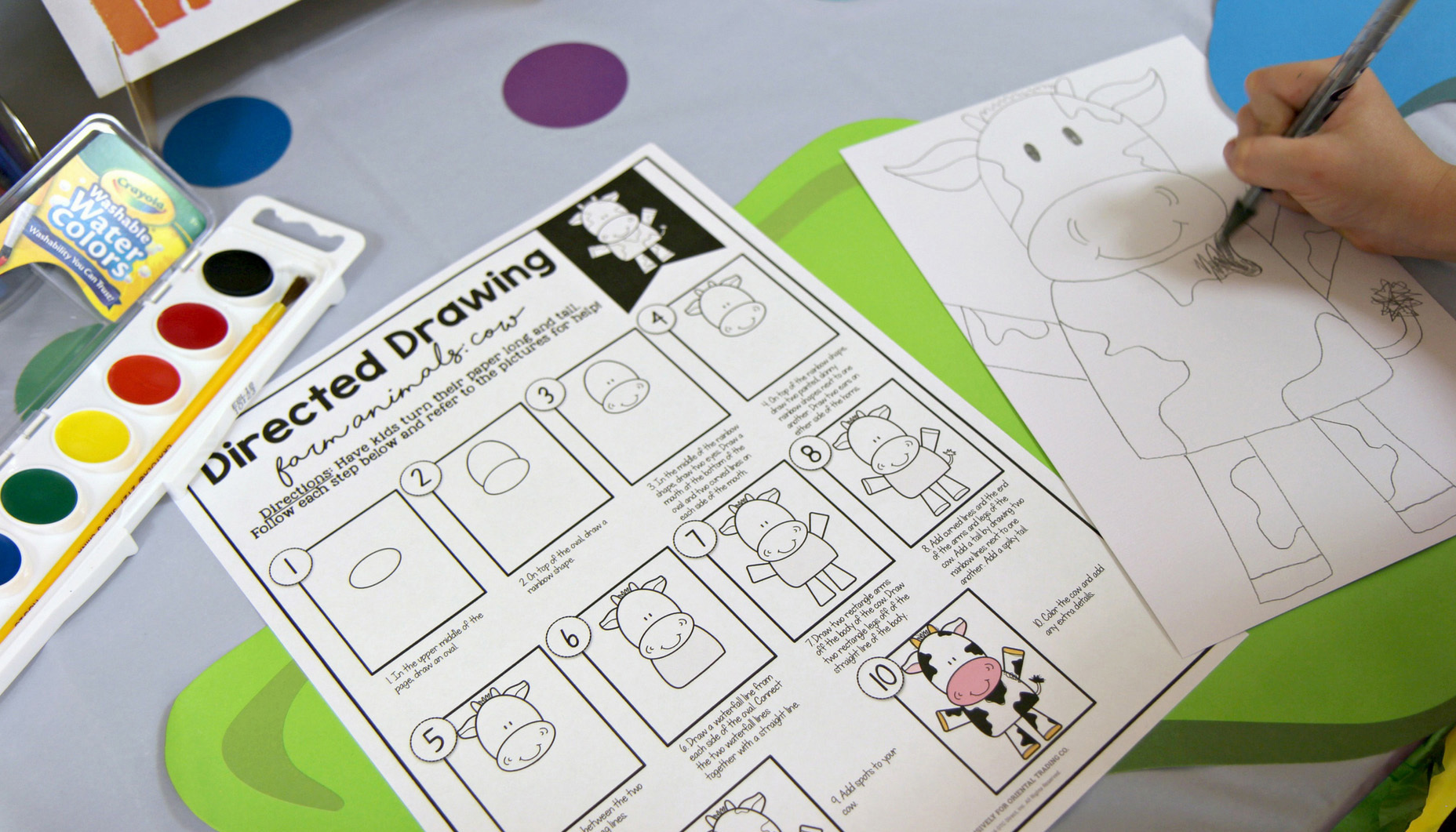 This cow directed drawing is perfect for all grade levels! Be sure to also check out the horse and pig directed drawing, too!