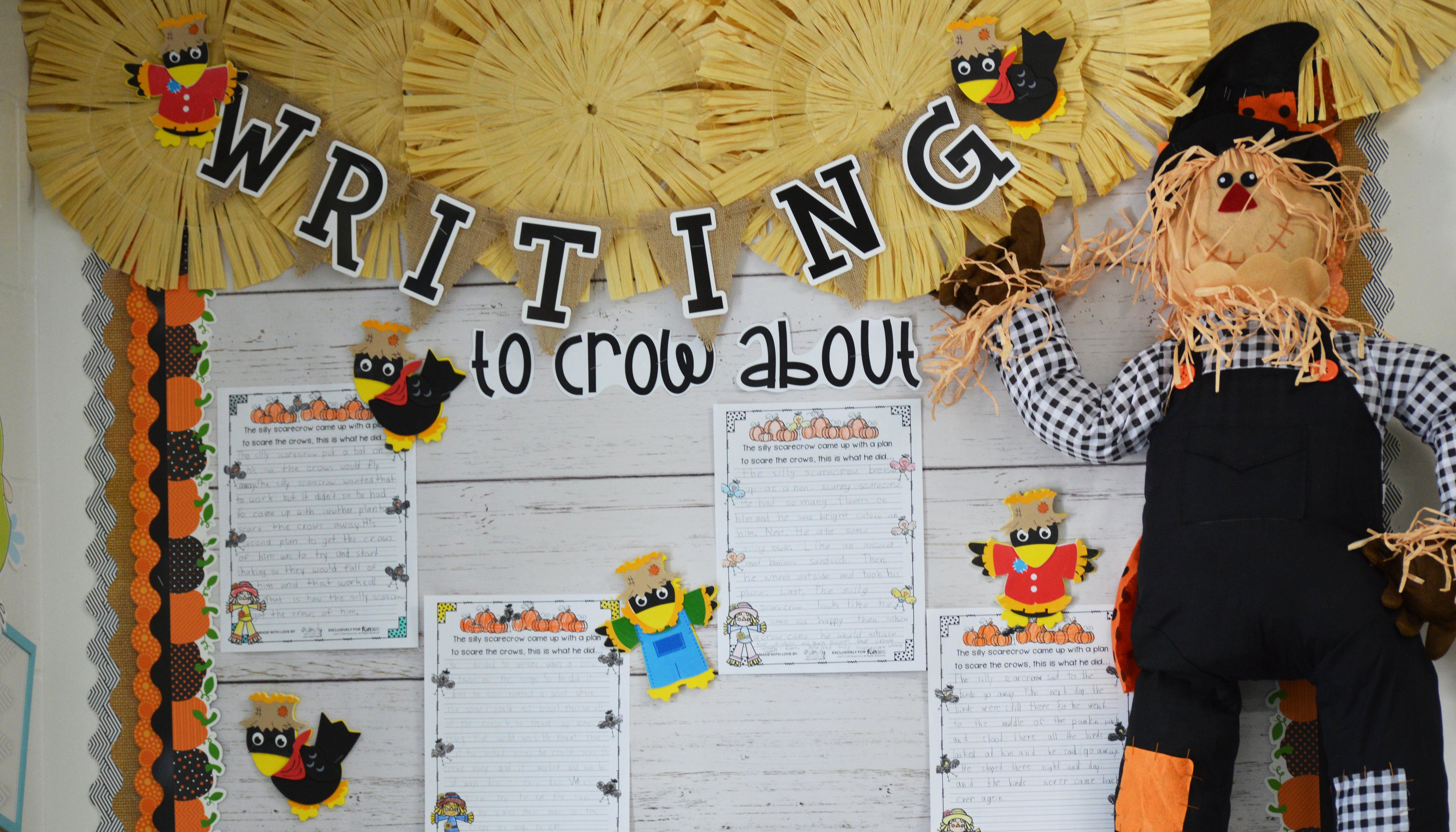 OTC Writing to crow about fall bulletin board ideas for teachers