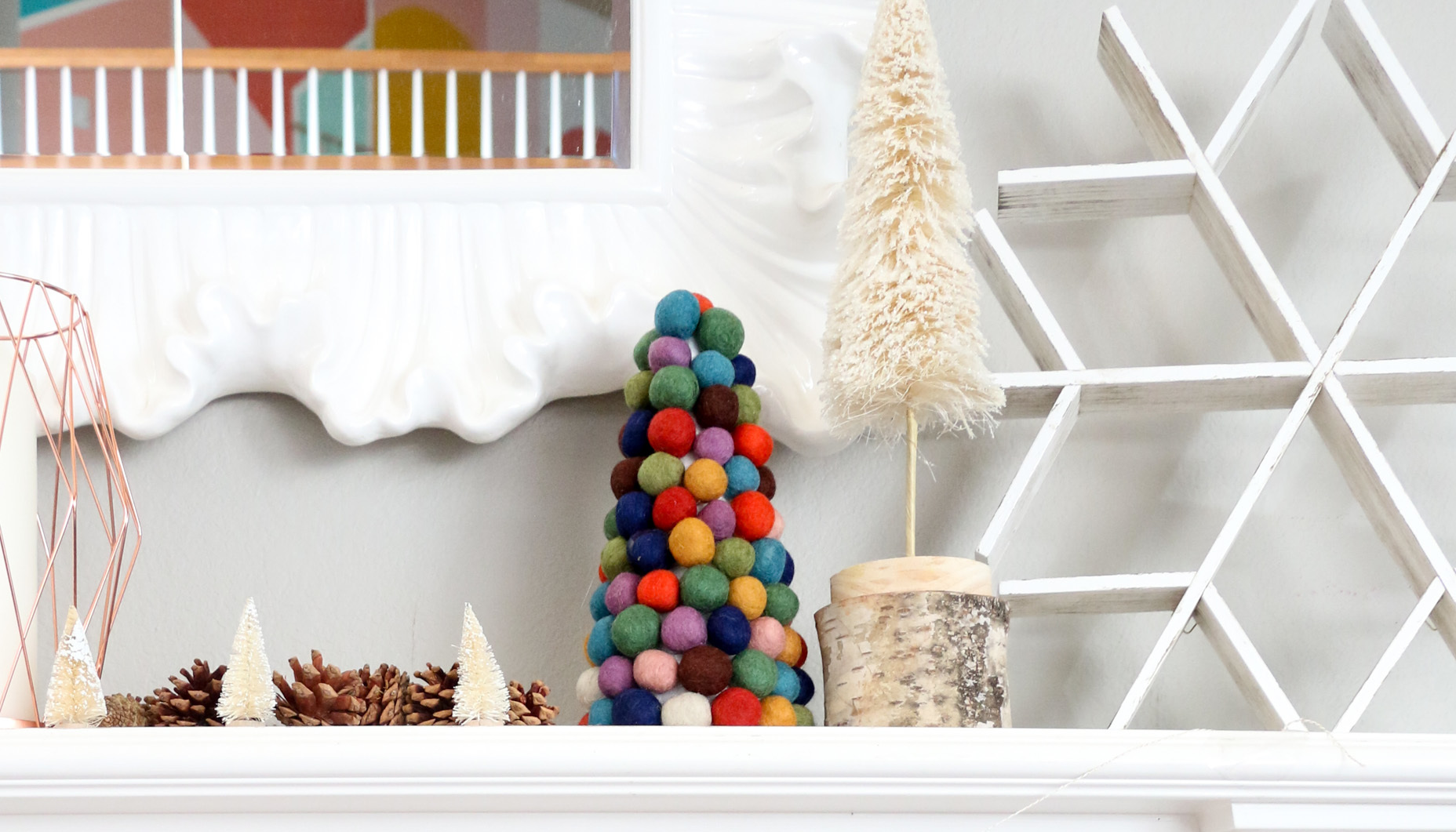DIY Boho Christmas Mantel