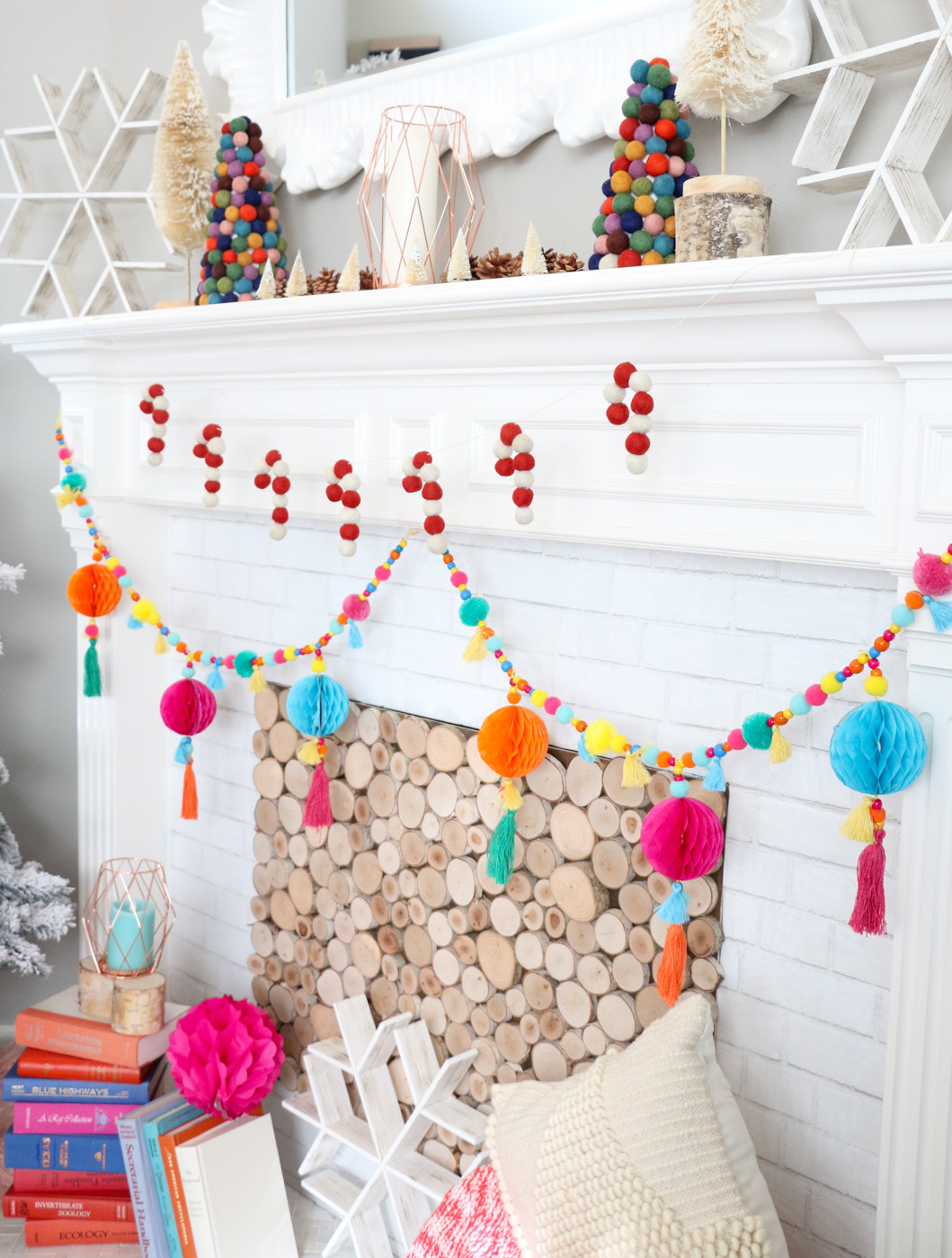 DIY Boho Christmas Mantel