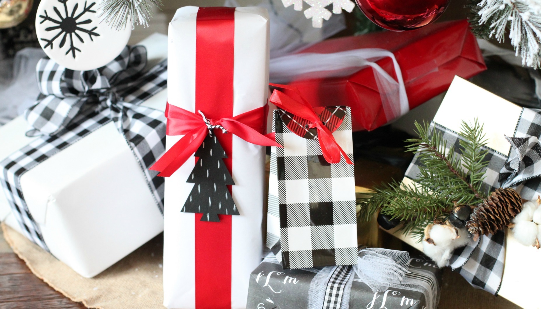 black and white christmas gifts