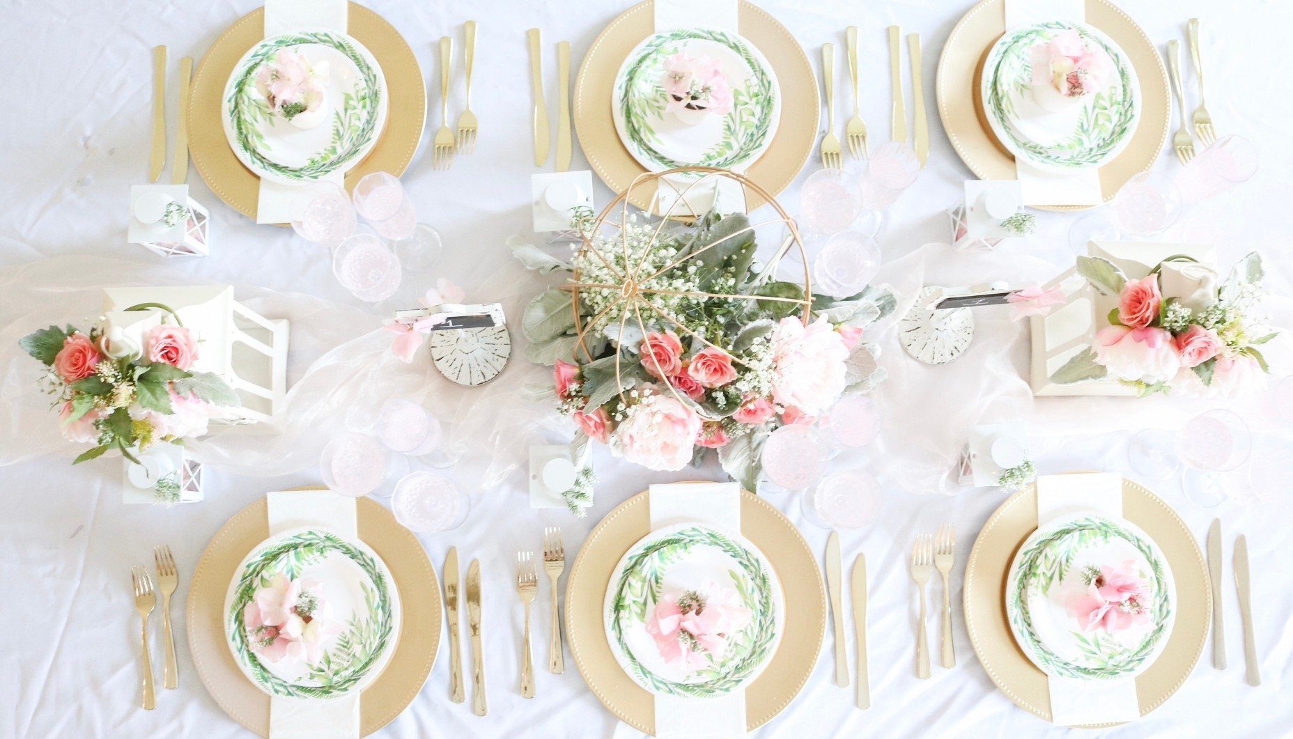 Champagne, Pink and Green Wedding Ideas