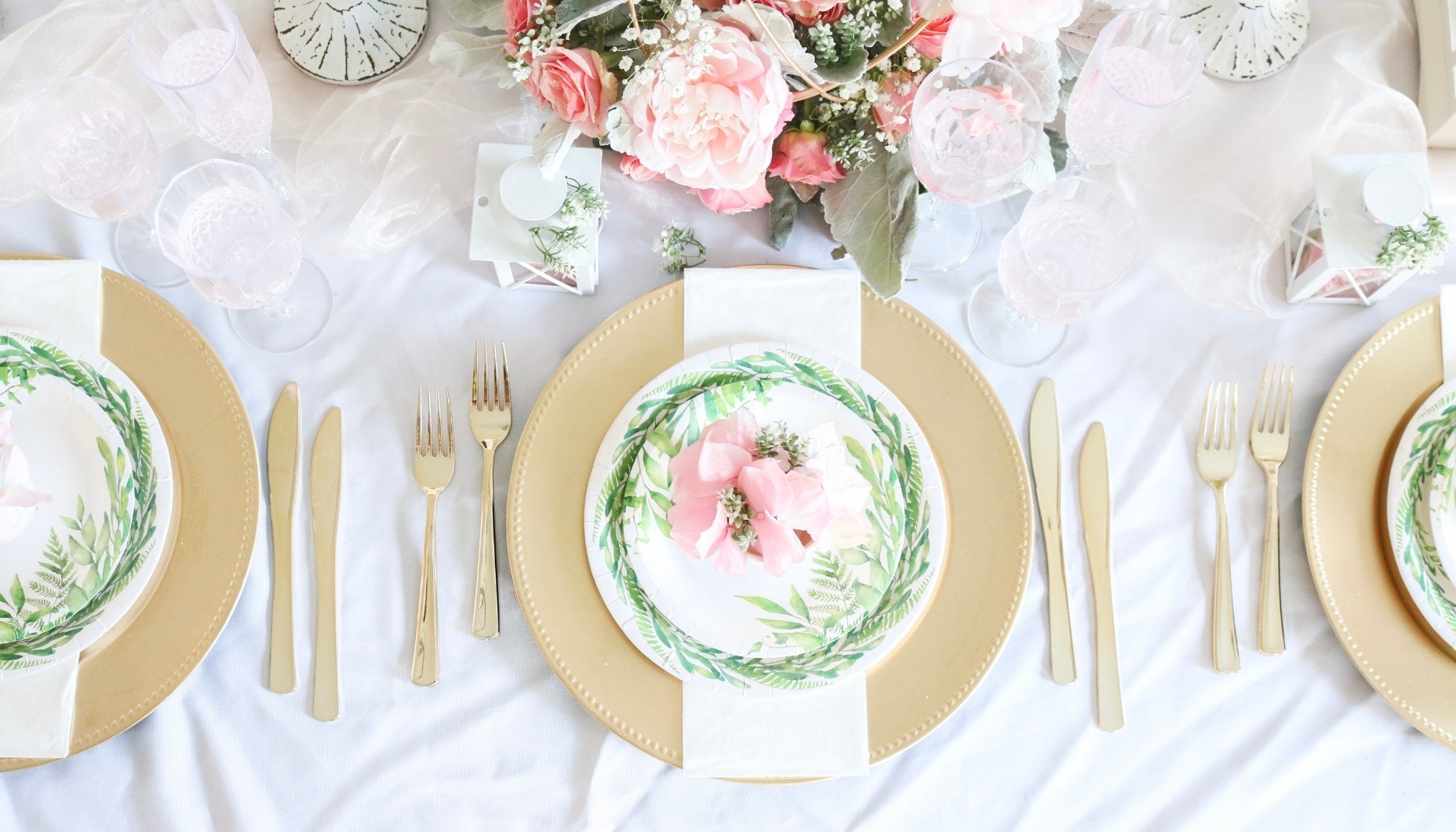 Champagne, Pink and Green Wedding Ideas