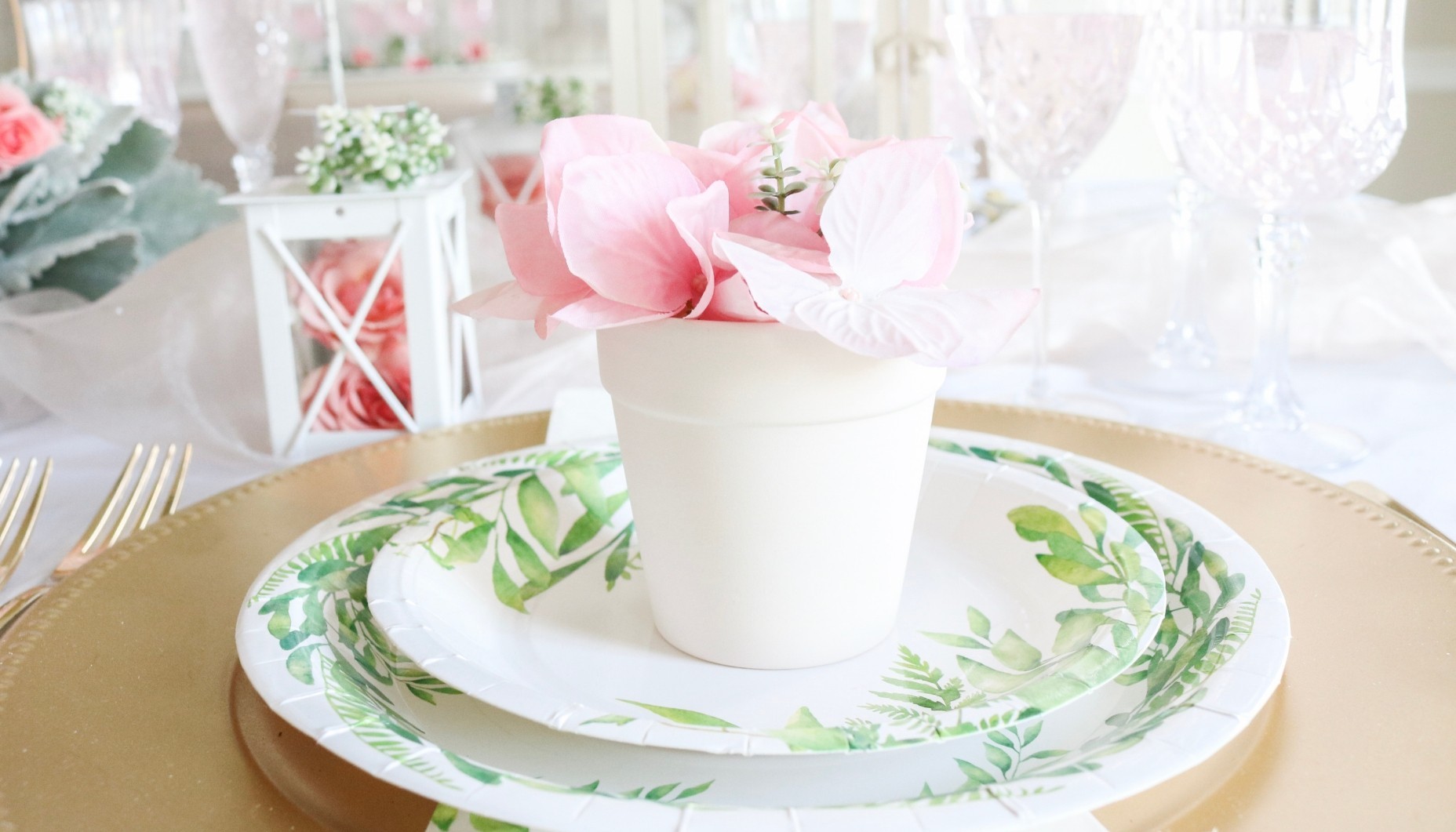 Champagne, Pink and Green Wedding Ideas