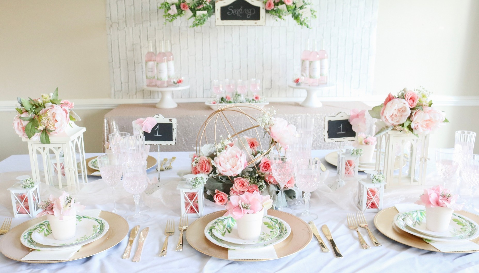Champagne, Pink and Green Wedding Ideas