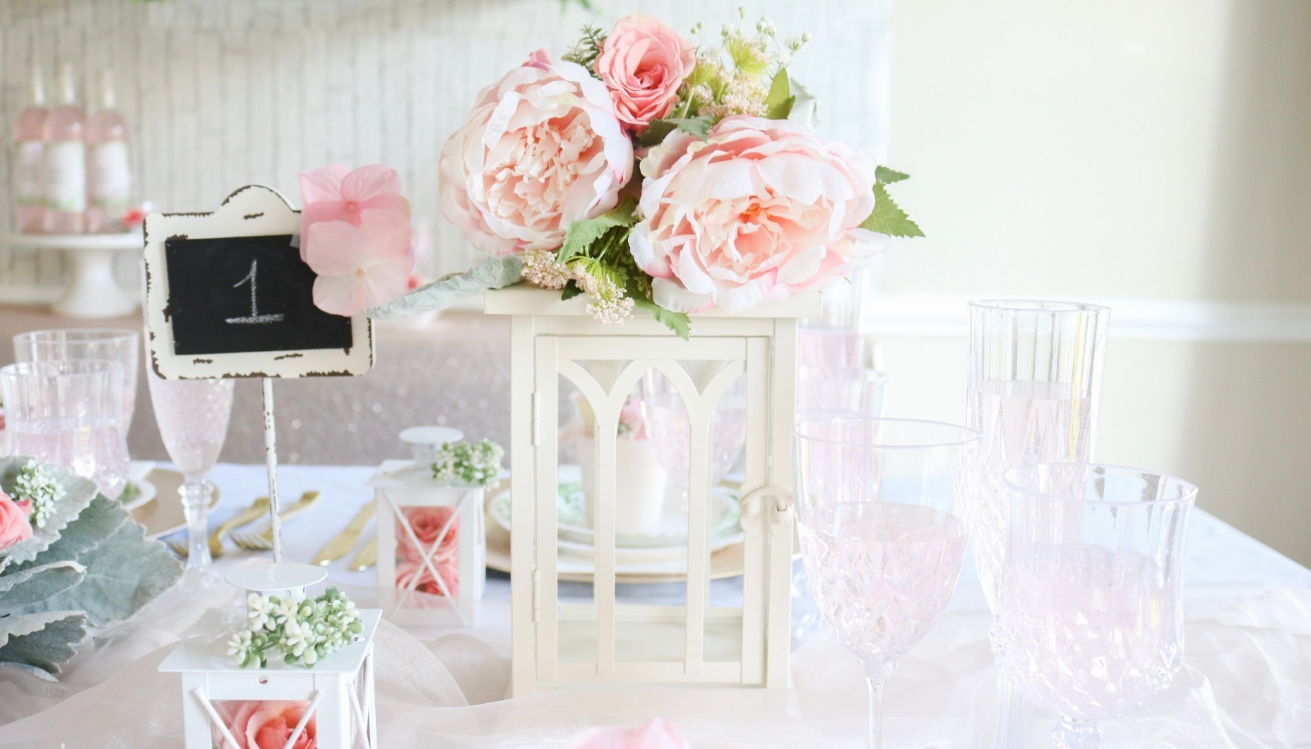 Champagne, Pink and Green Wedding Ideas