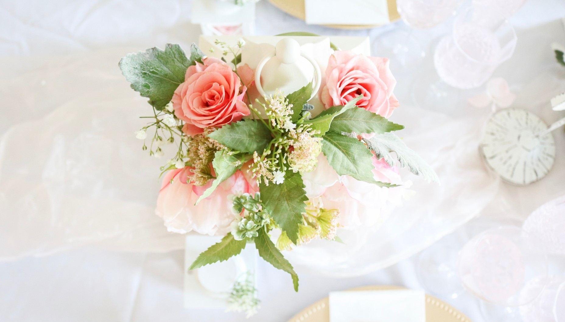 Champagne, Pink and Green Wedding Ideas