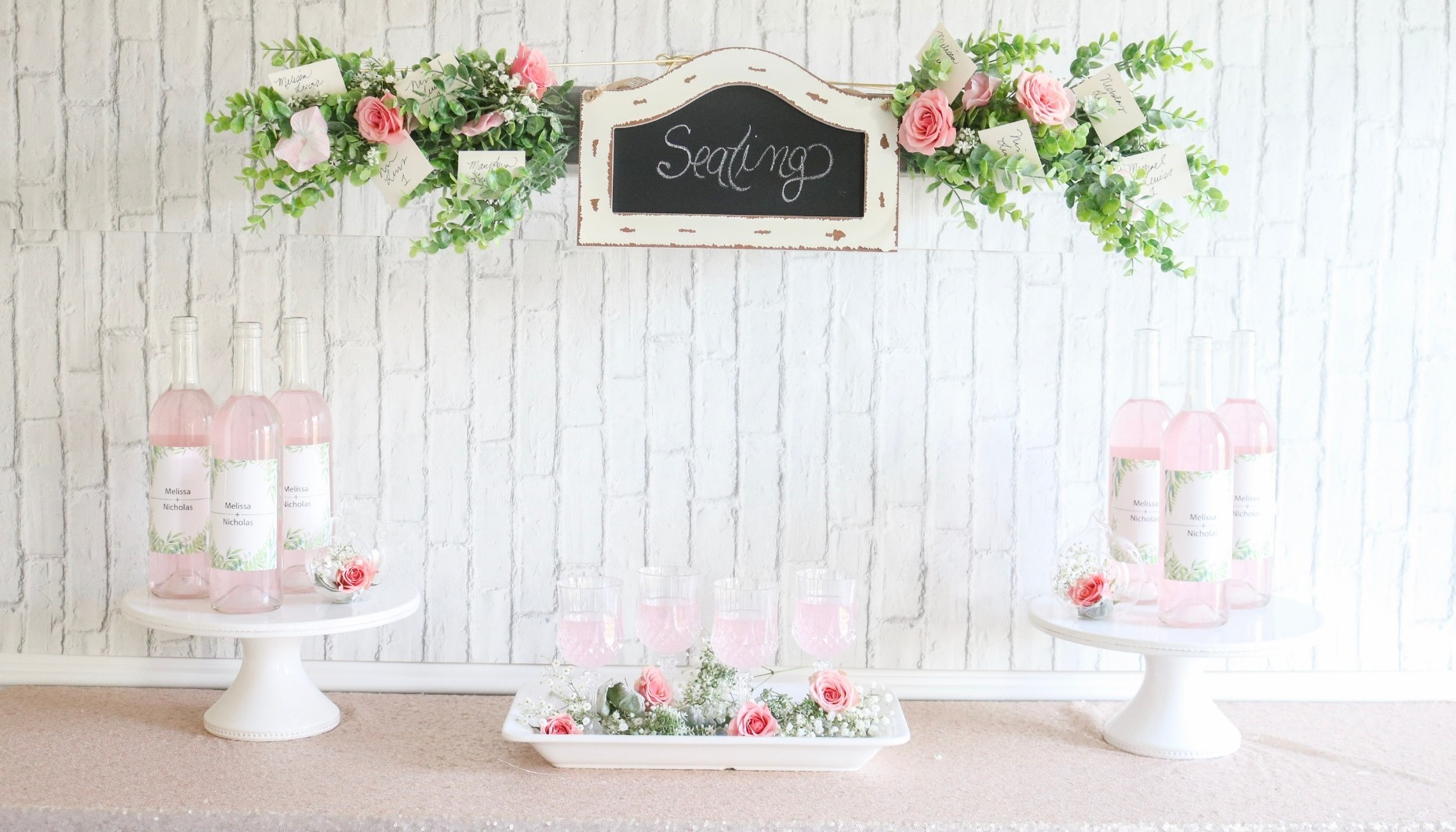 Champagne, Pink and Green Wedding Ideas