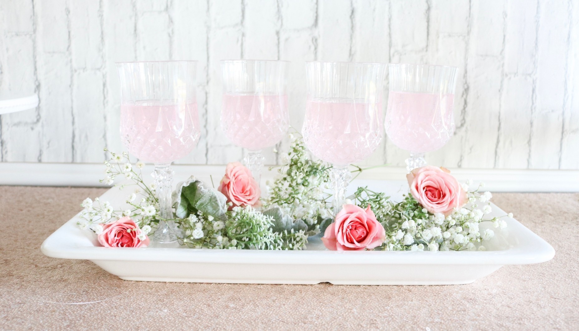 Champagne, Pink and Green Wedding Ideas