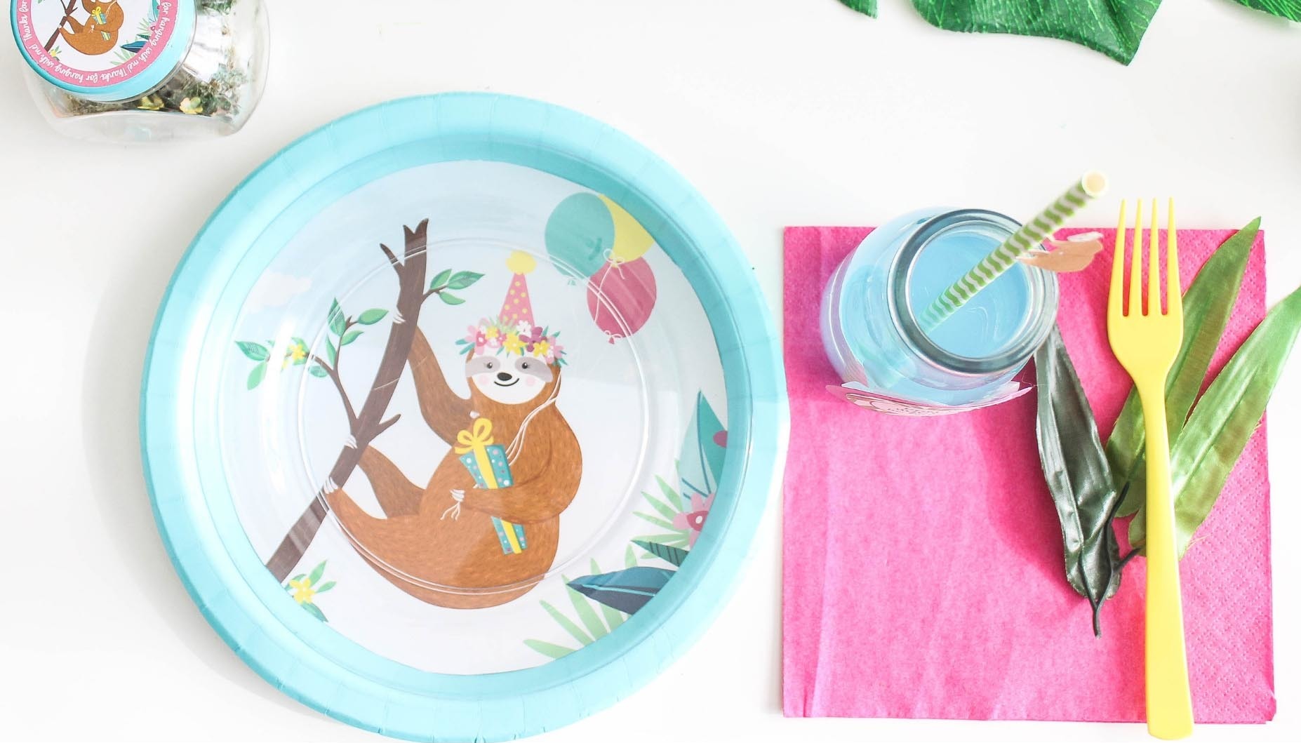 Sloth Party Place Setting