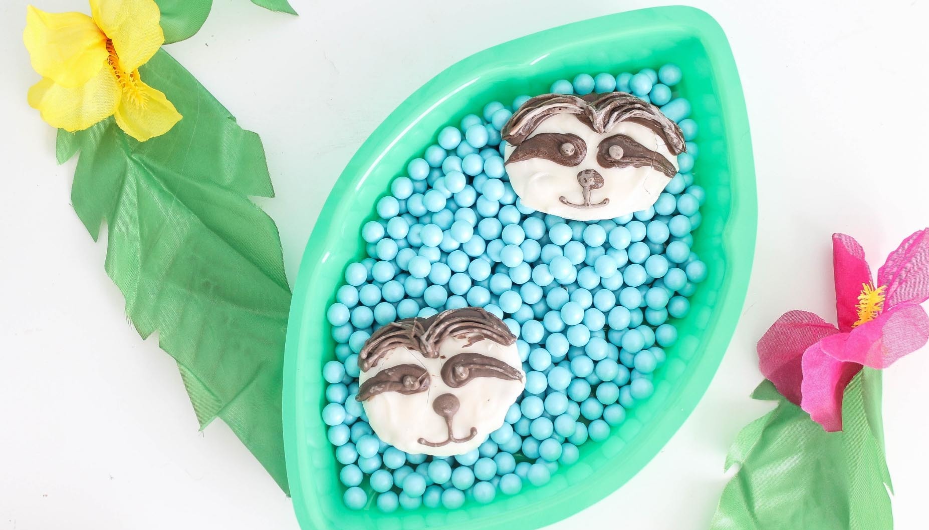 Sloth Party Chocolate Covered Sloth Pretzels