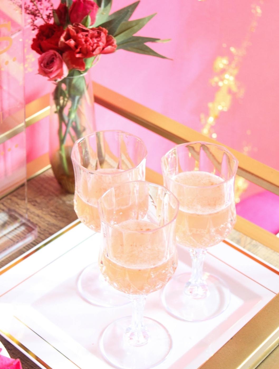 Red, Pink and Gold Wedding-Cocktails