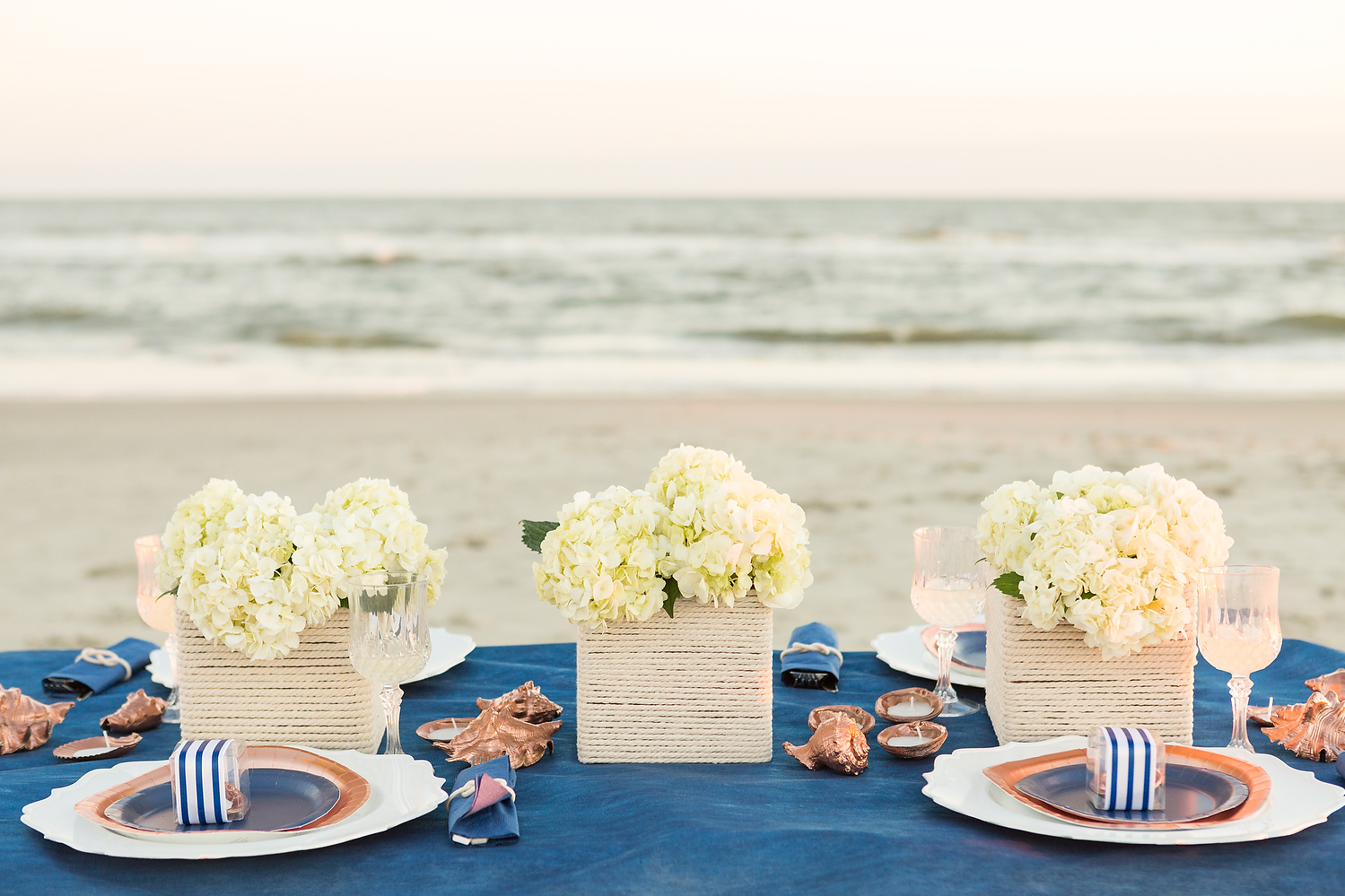 BEACH Wedding 2024 decorations (navy)