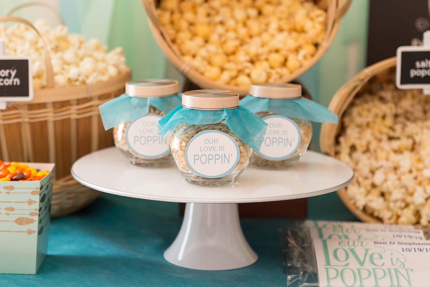 wedding popcorn bar