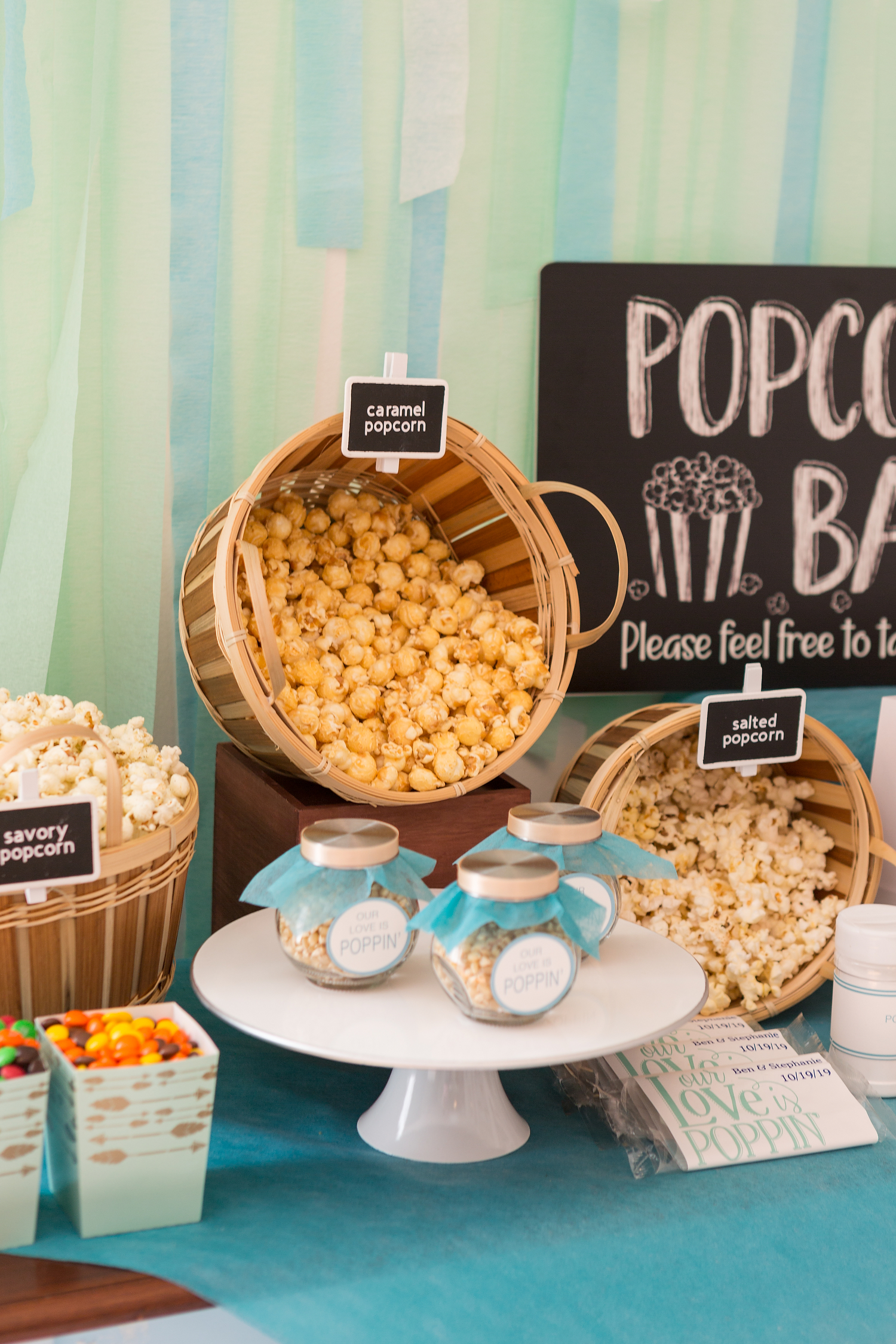 wedding popcorn bar