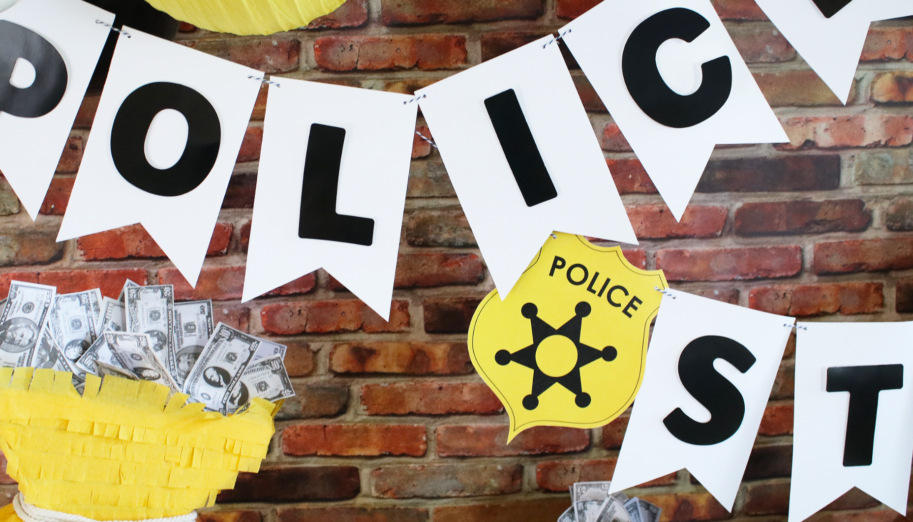 Police Station Party Banner