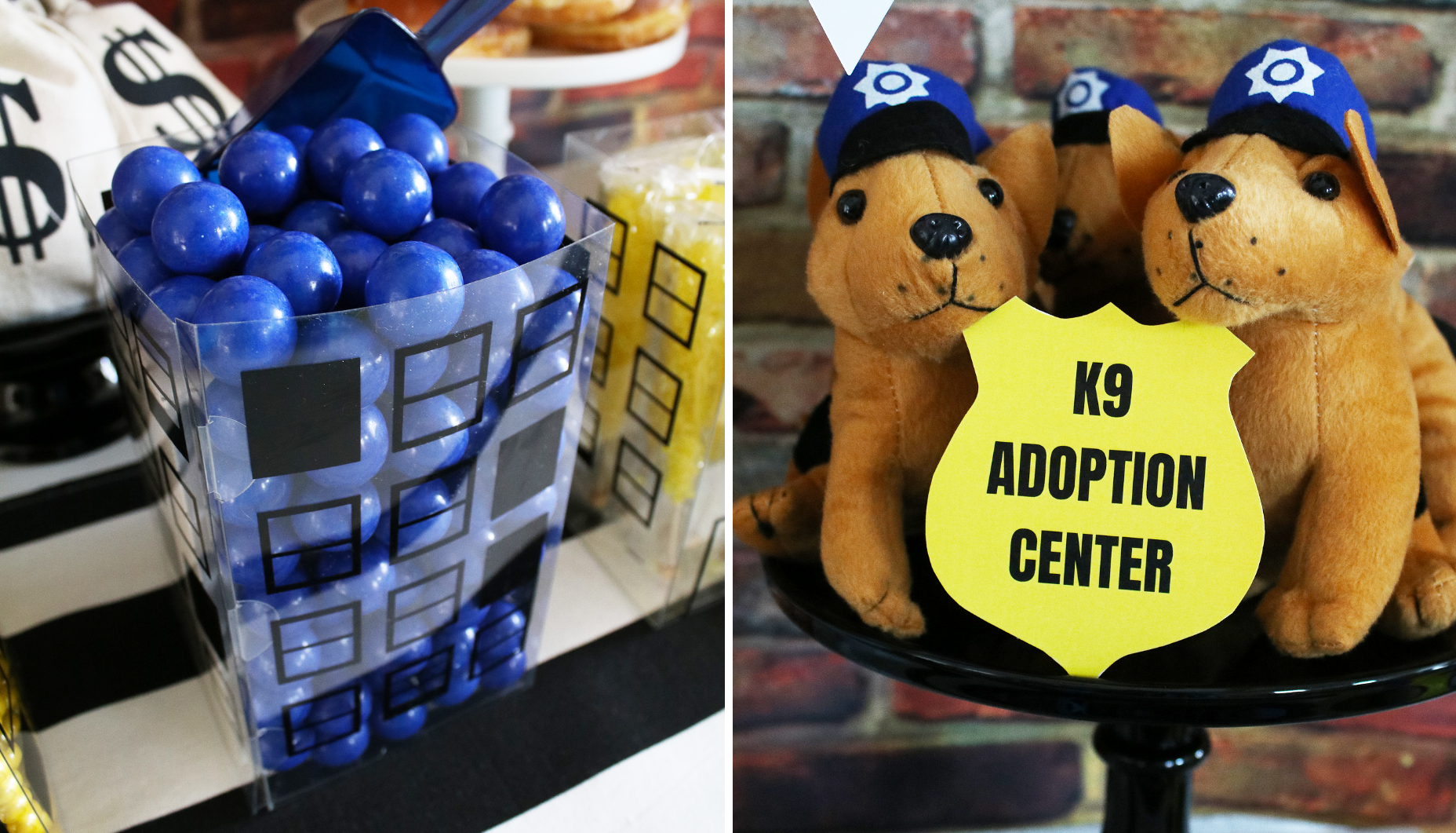 Police Birthday Party Candy and Party Favors
