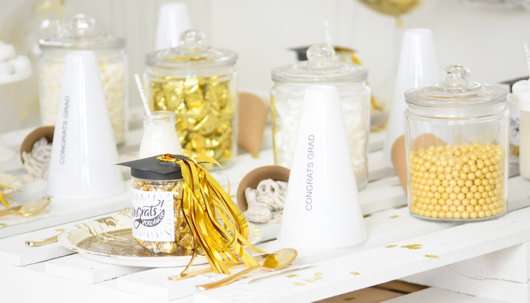 Boy Monochromatic Graduation by Kara's Party Ideas