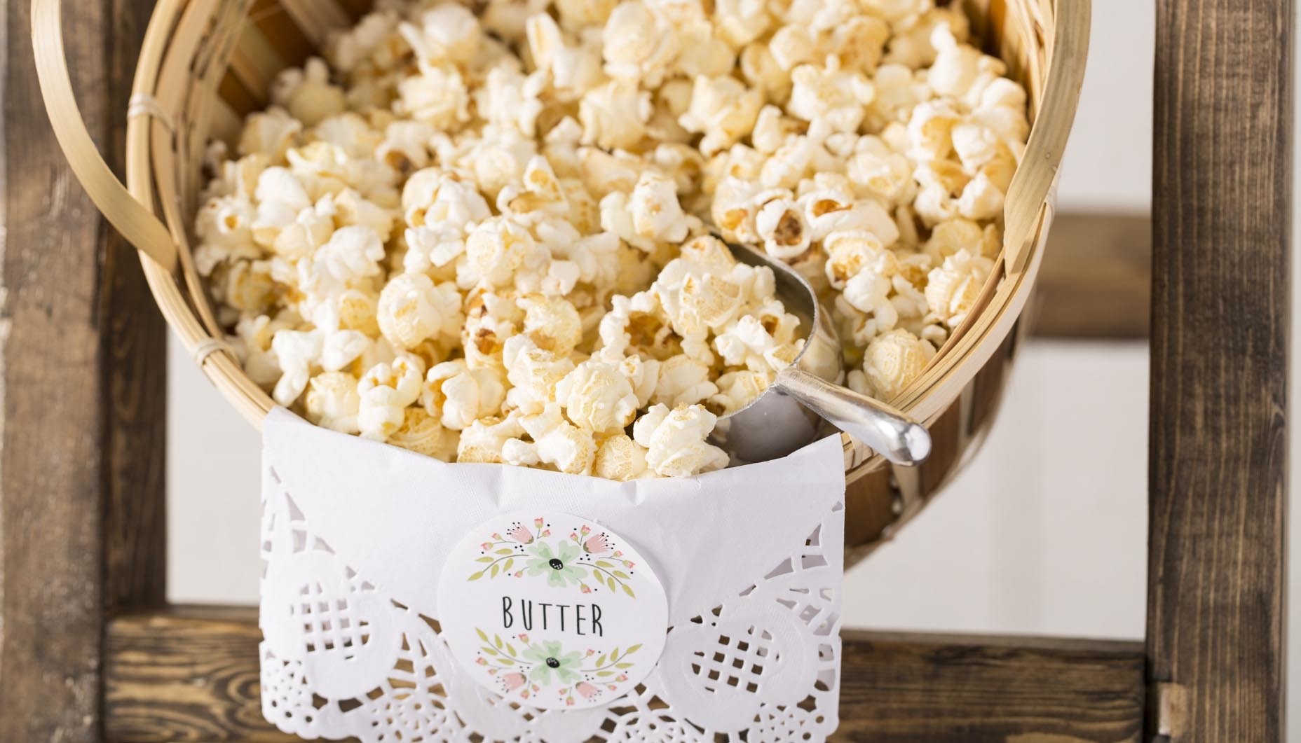 popcorn bar wedding food bar 1