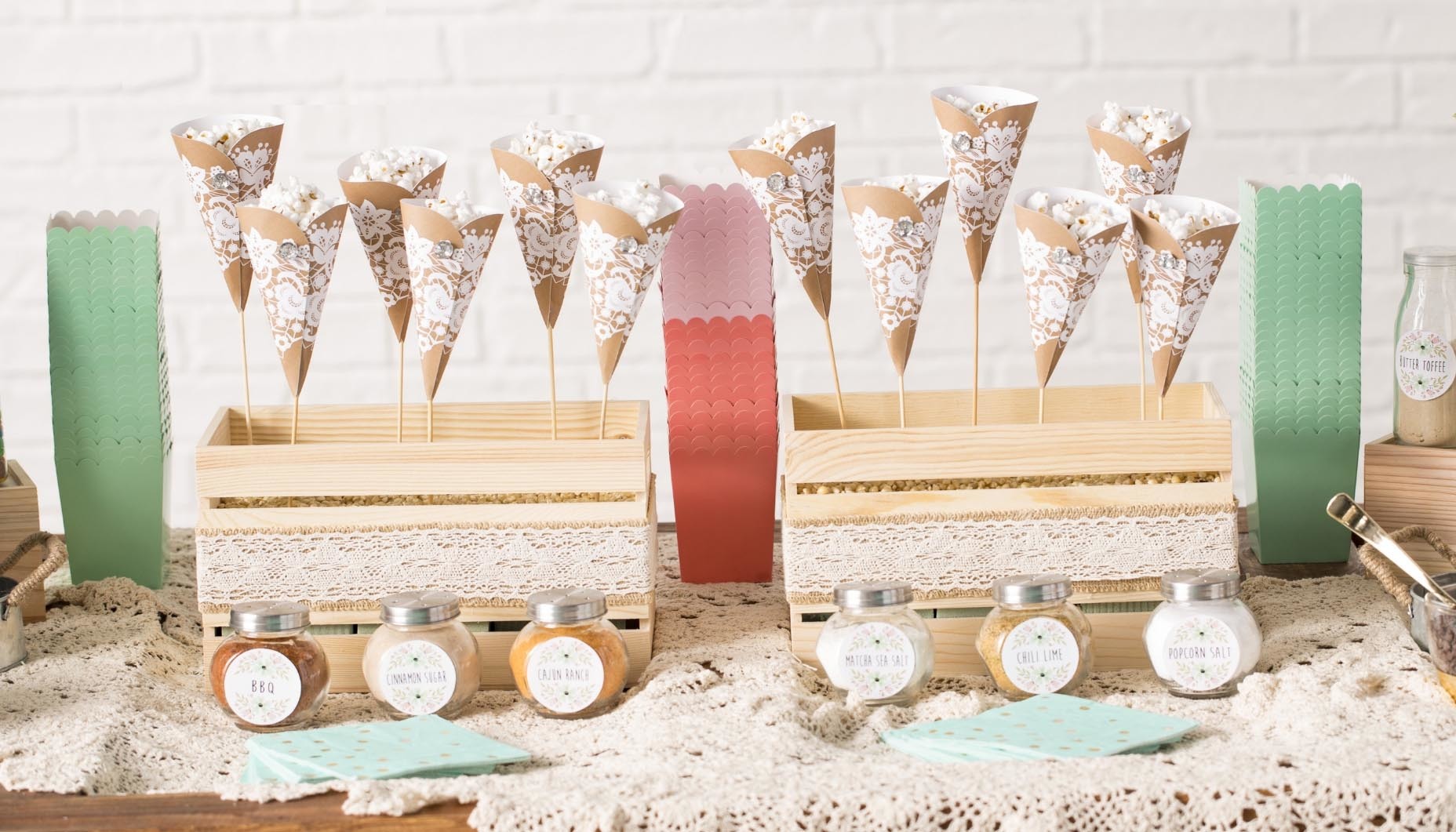 popcorn bar wedding food bar 9