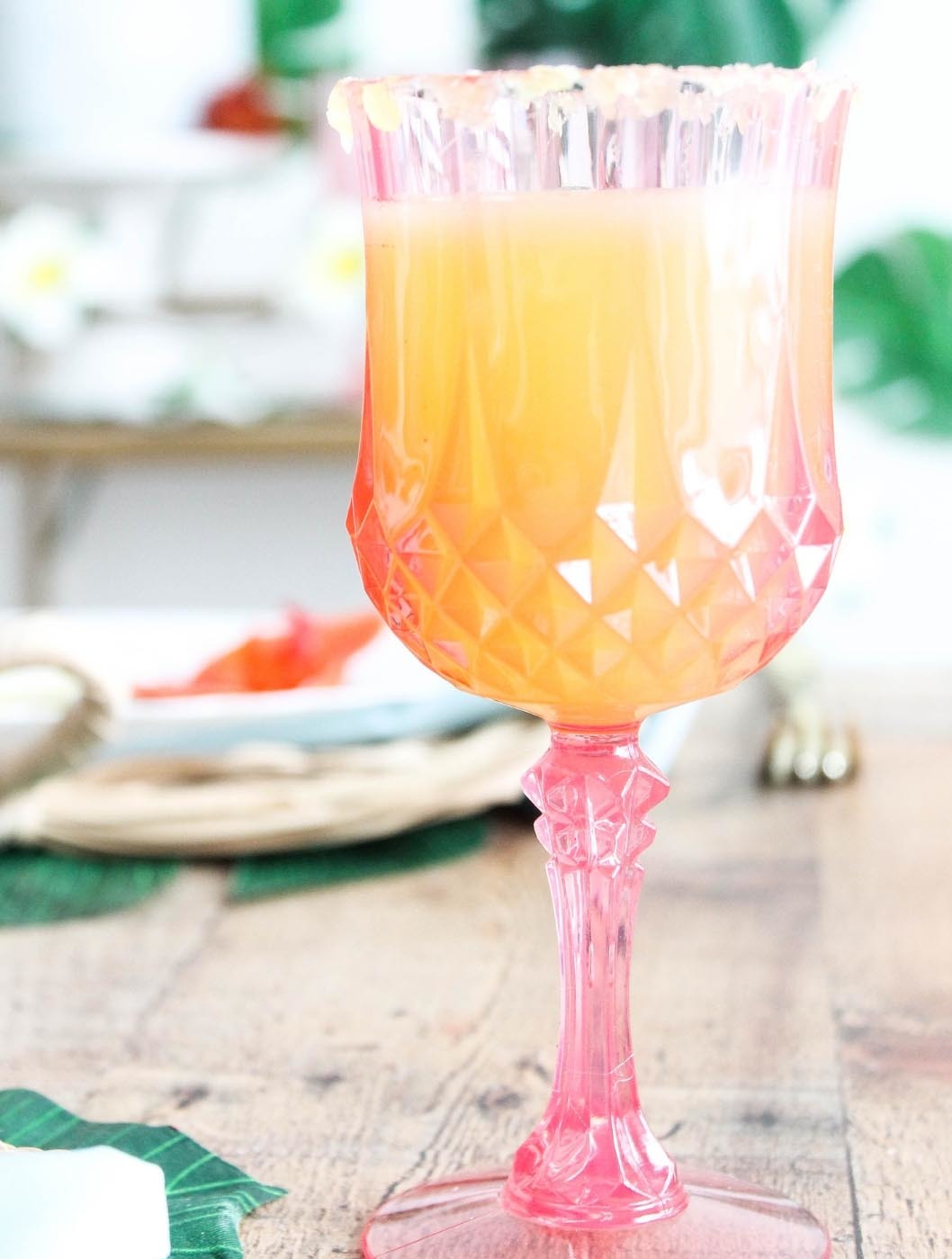 Tropical Boho Wedding Pineapple Cocktail