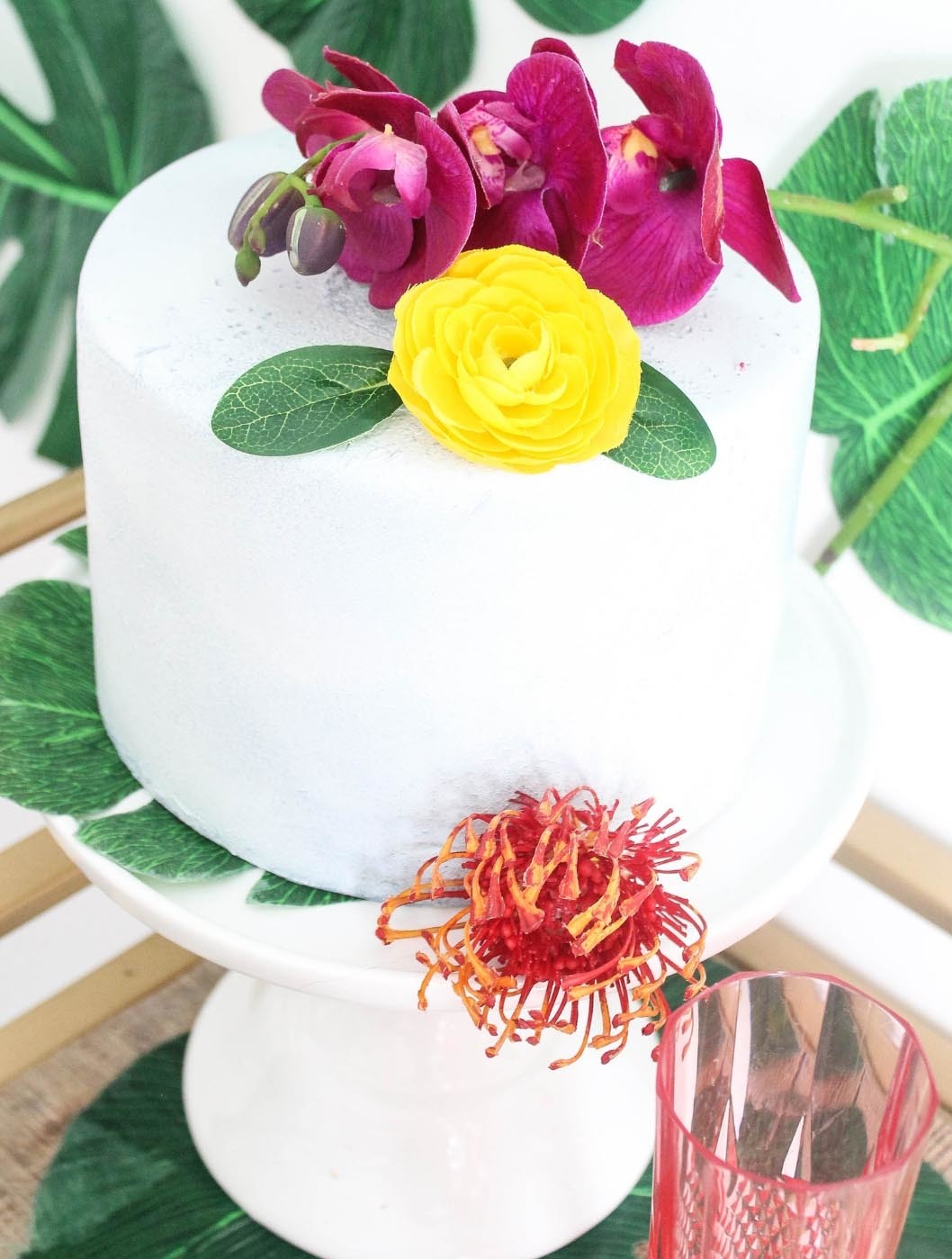 Boho Tropical Wedding Cake