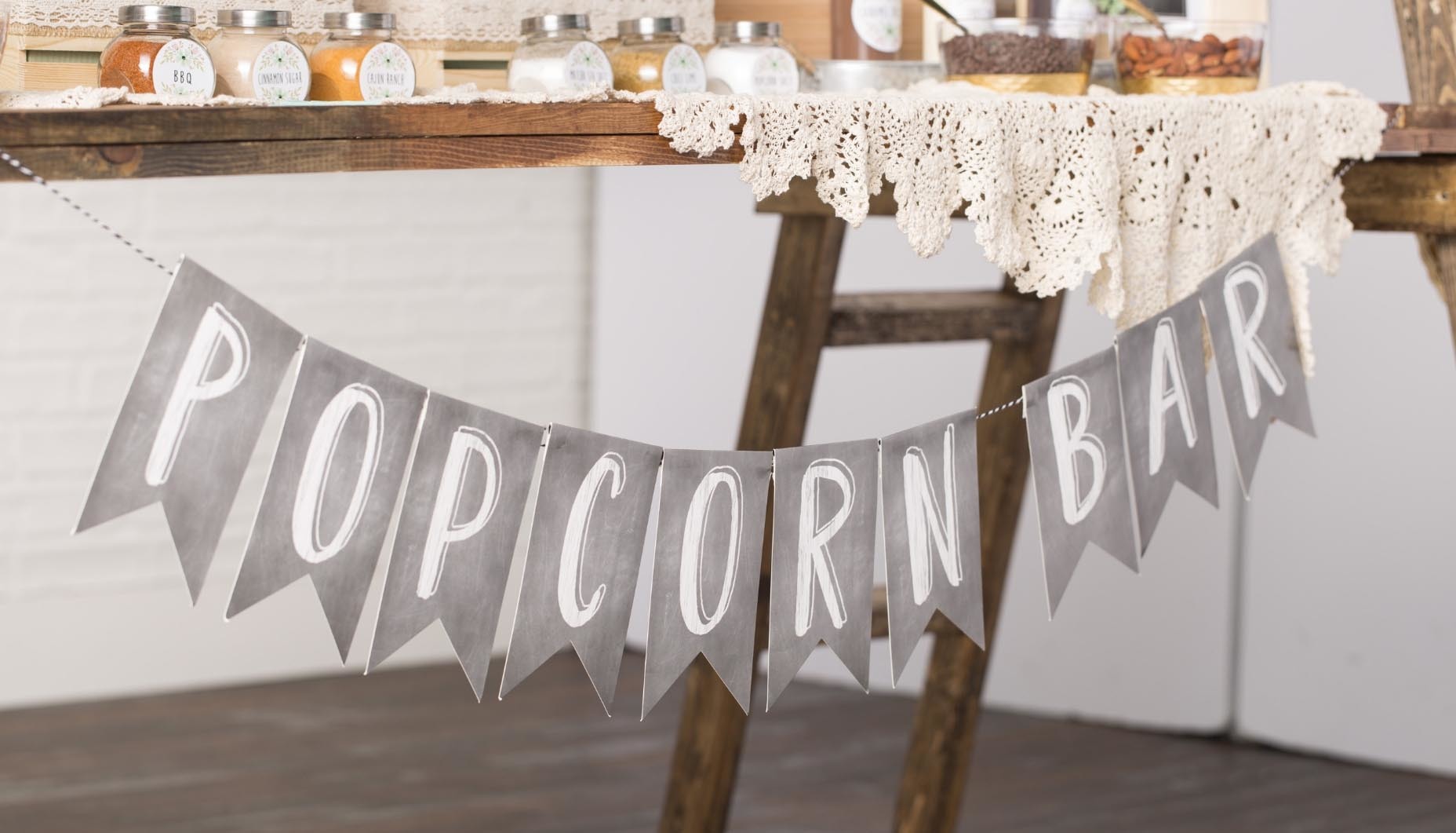 popcorn bar banner