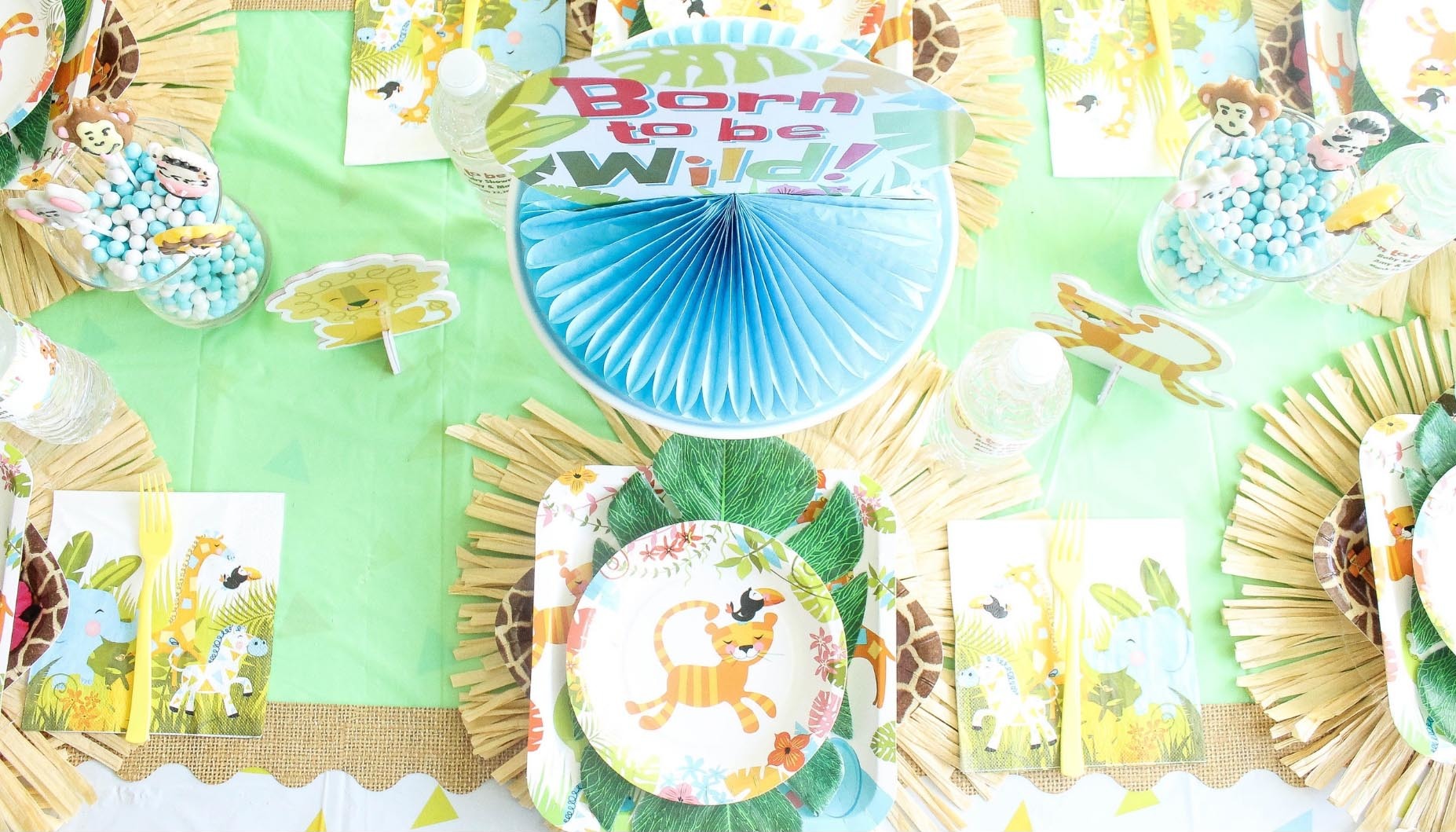 Jungle Baby Shower Place Settings