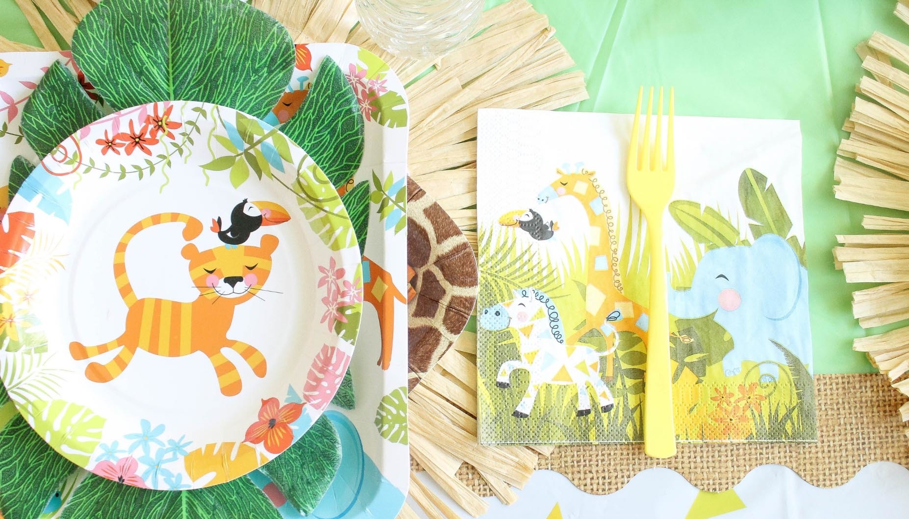 Jungle Baby Shower Place Setting