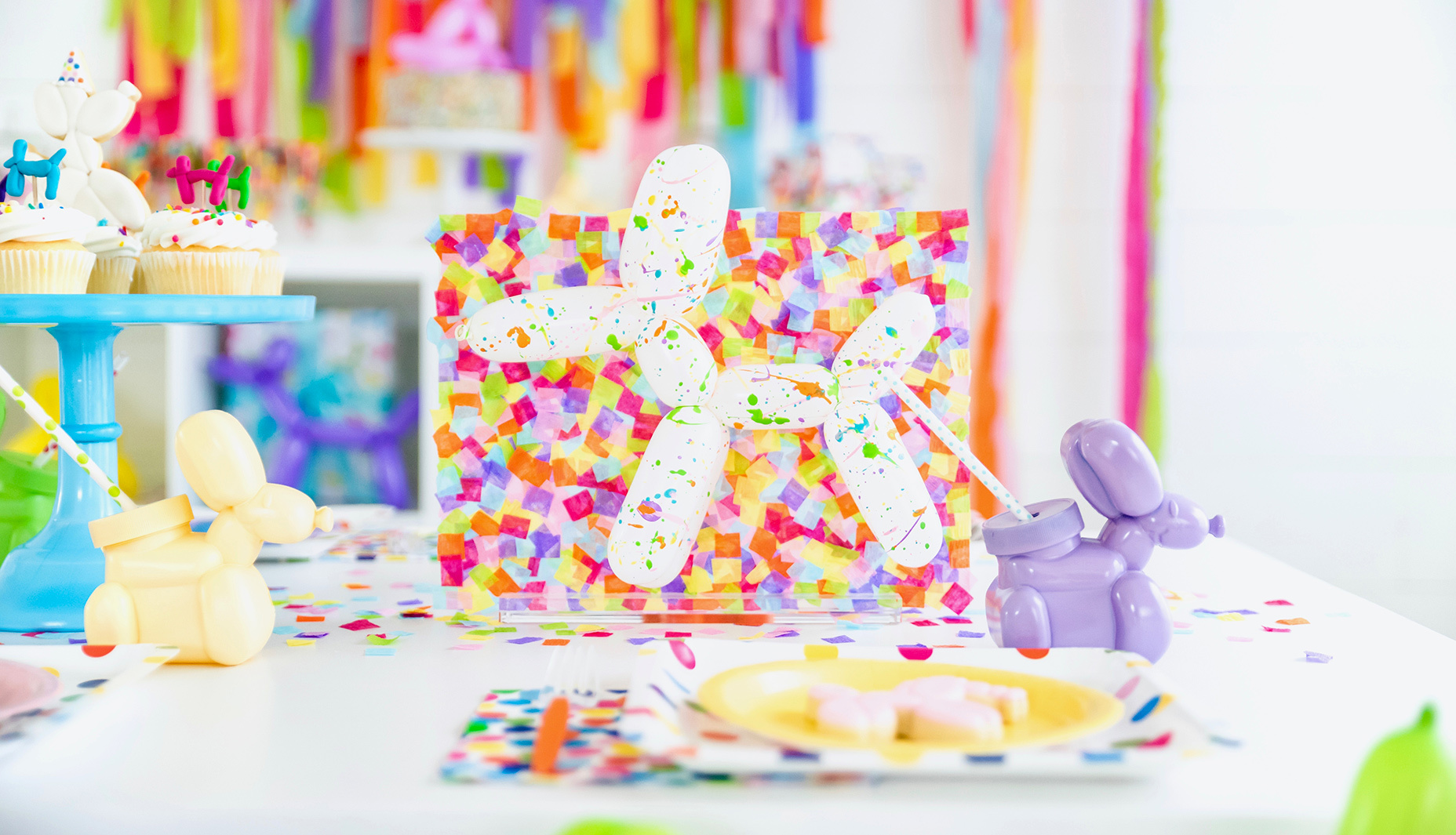 Confetti-Filled-Rainbow-Balloon-Animal-Paw-ty