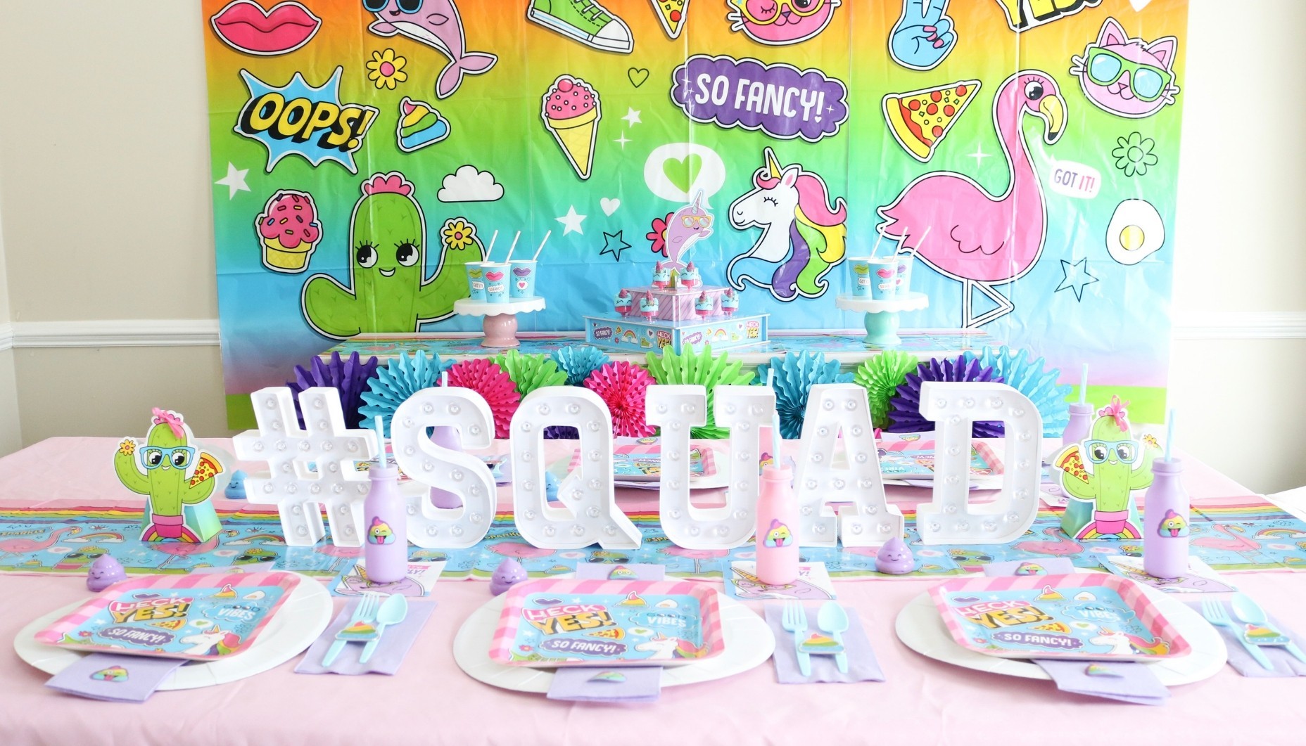 GIRL SQUAD TWEEN EMOJI BIRTHDAY PARTY IDEAS
